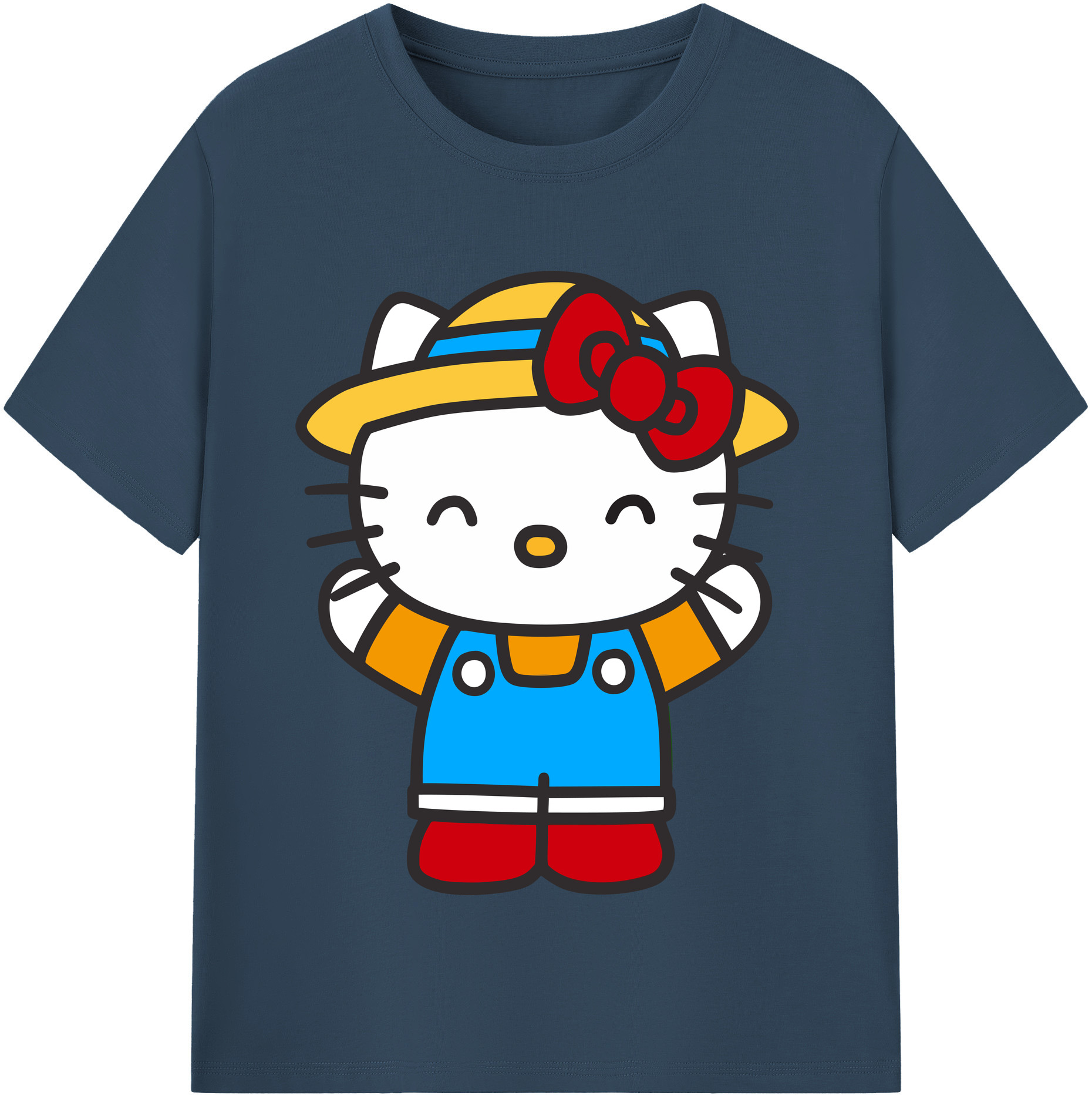 （画像用） Hello Kitty ハローキティ 綿100％半袖Tシャツ（フロントプリント）