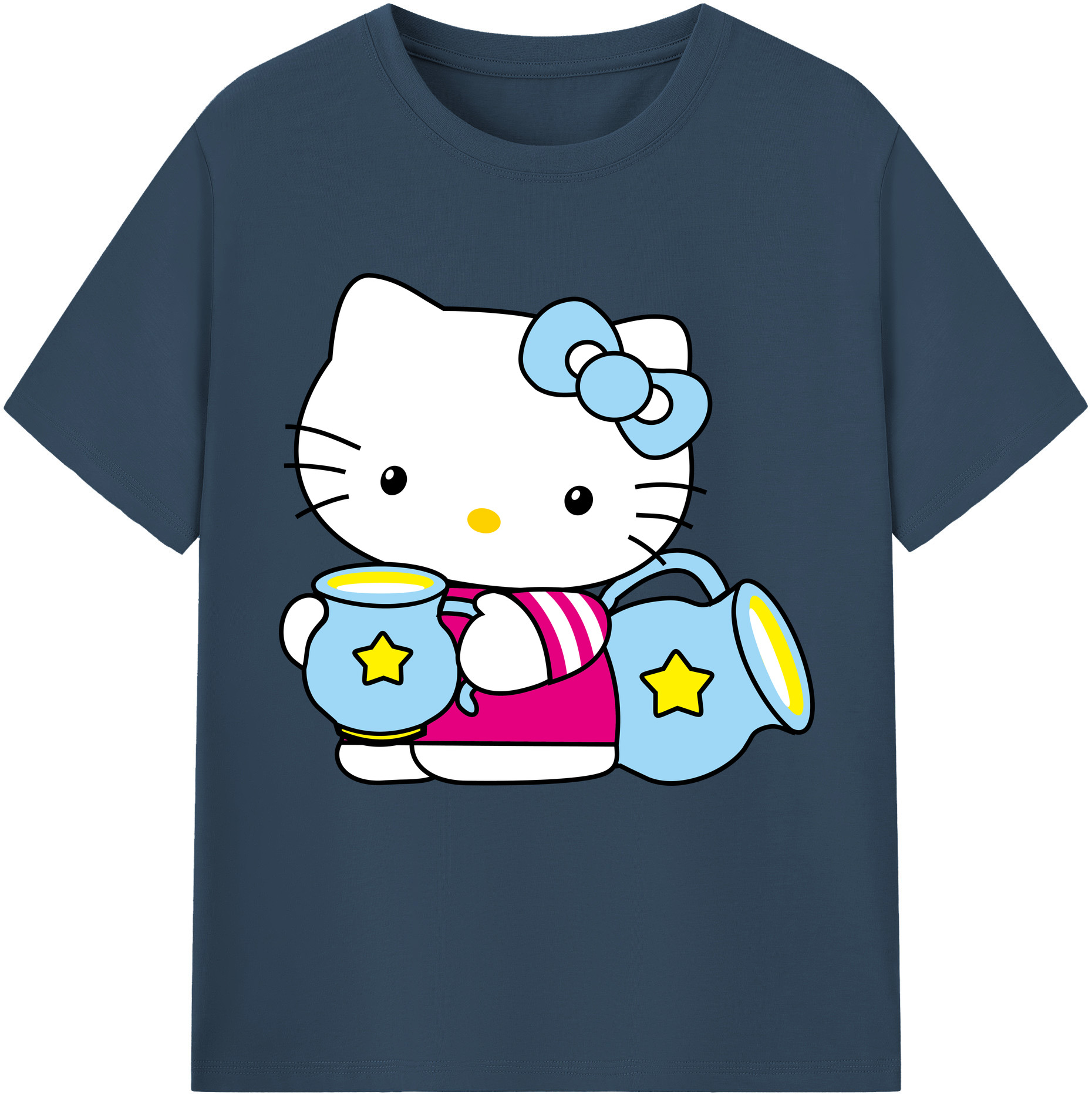 （画像用） Hello Kitty ハローキティ 綿100％半袖Tシャツ（フロントプリント）