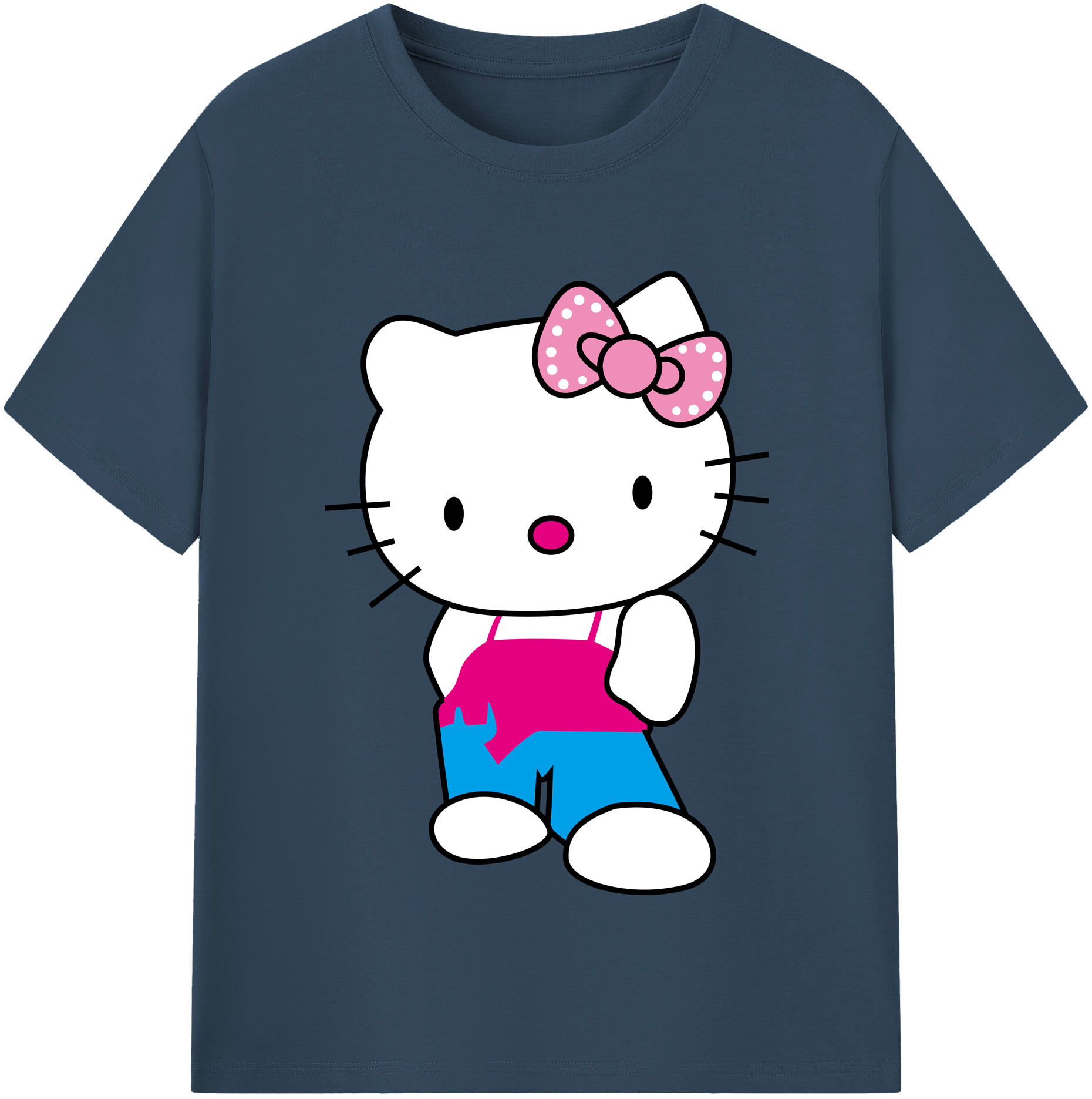 （画像用） Hello Kitty ハローキティ 綿100％半袖Tシャツ（フロントプリント）