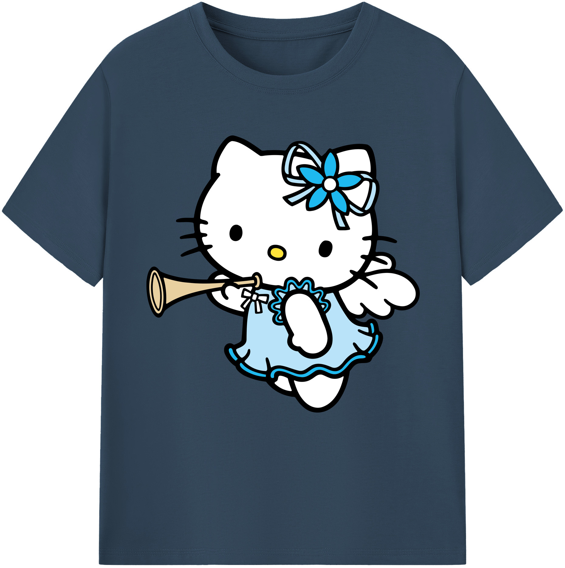 （画像用） Hello Kitty ハローキティ 綿100％半袖Tシャツ（フロントプリント）
