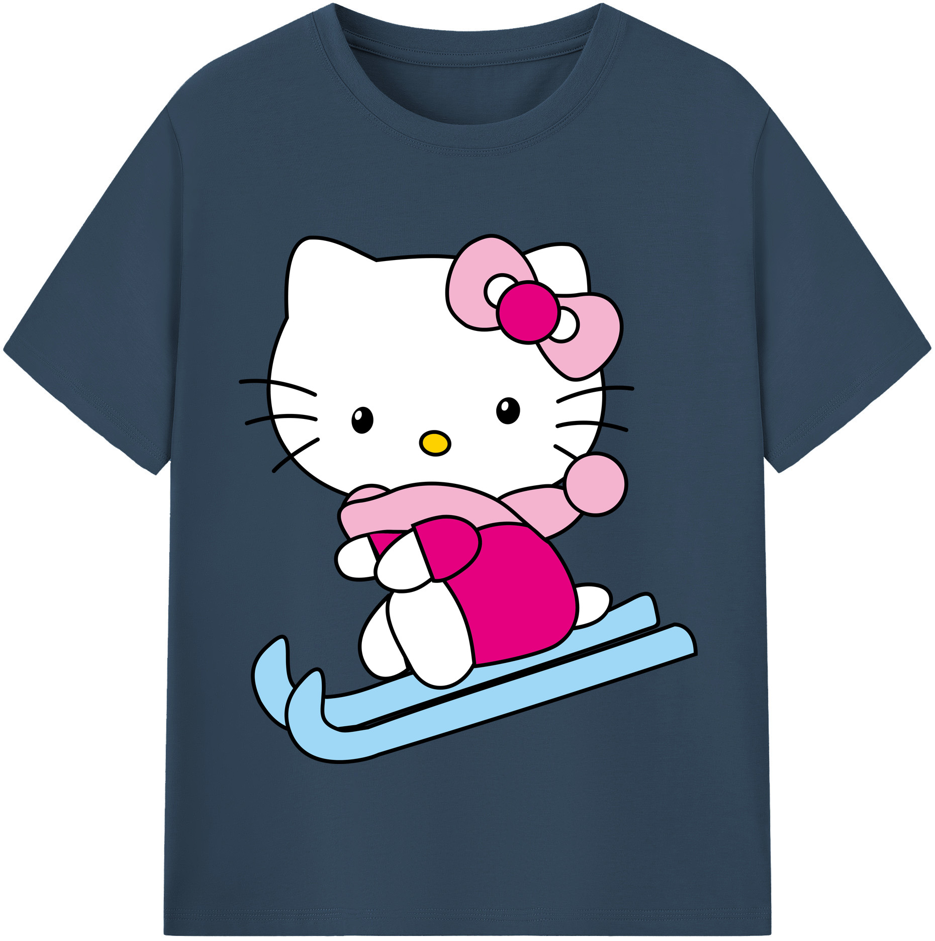 （画像用） Hello Kitty ハローキティ 綿100％半袖Tシャツ（フロントプリント）