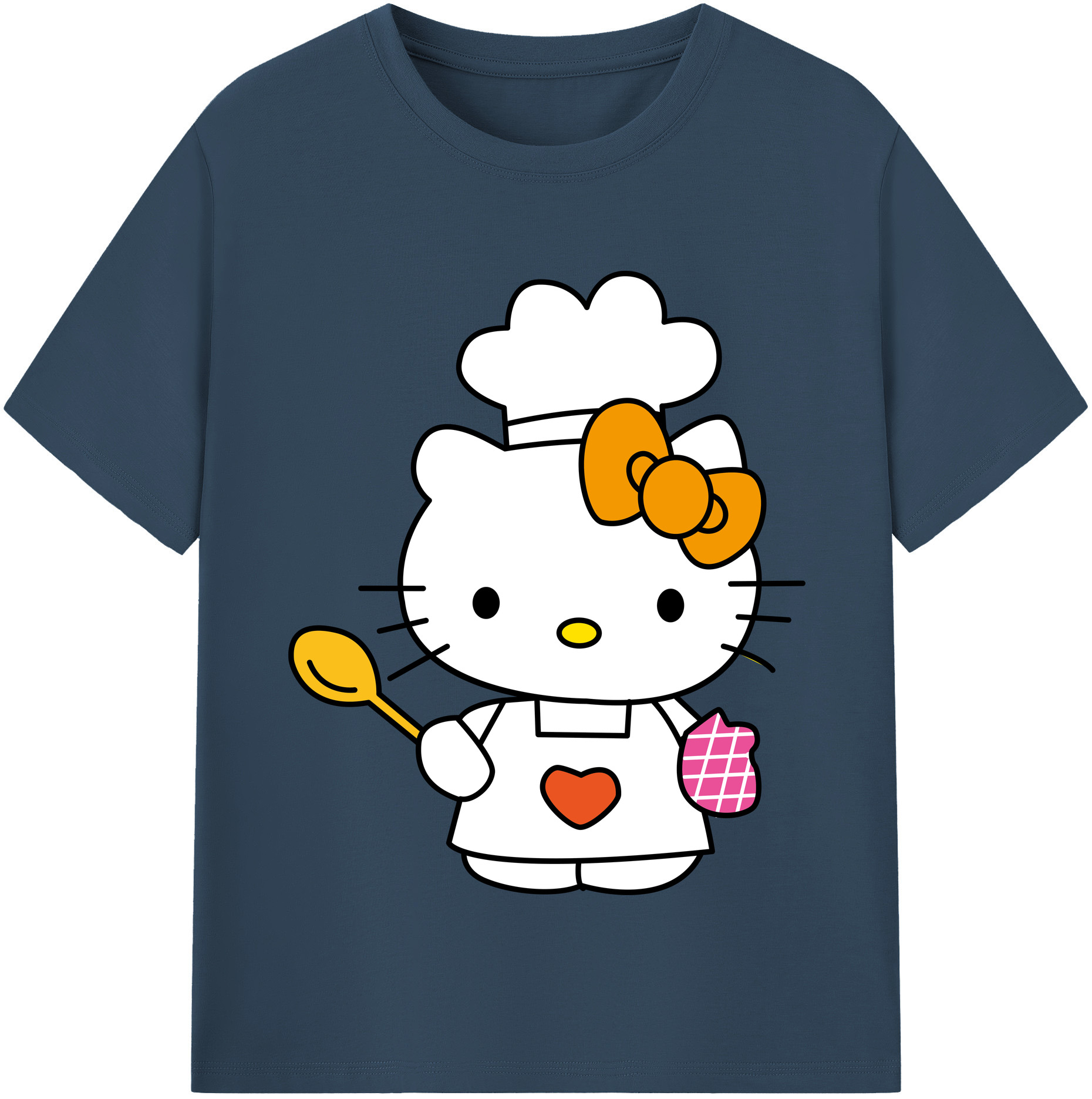 （画像用） Hello Kitty ハローキティ 綿100％半袖Tシャツ（フロントプリント）