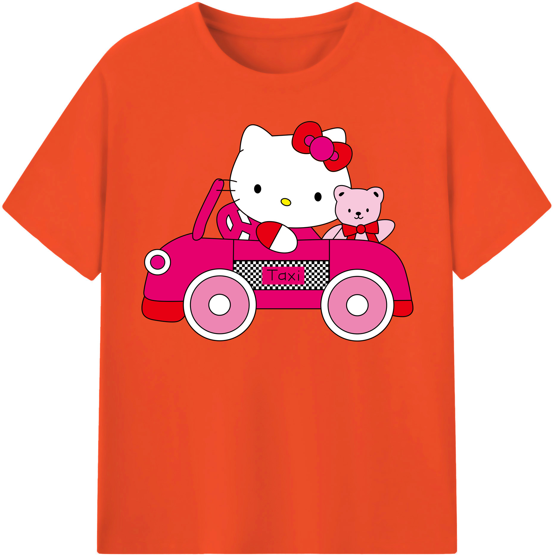 （画像用） Hello Kitty ハローキティ 綿100％半袖Tシャツ（フロントプリント）