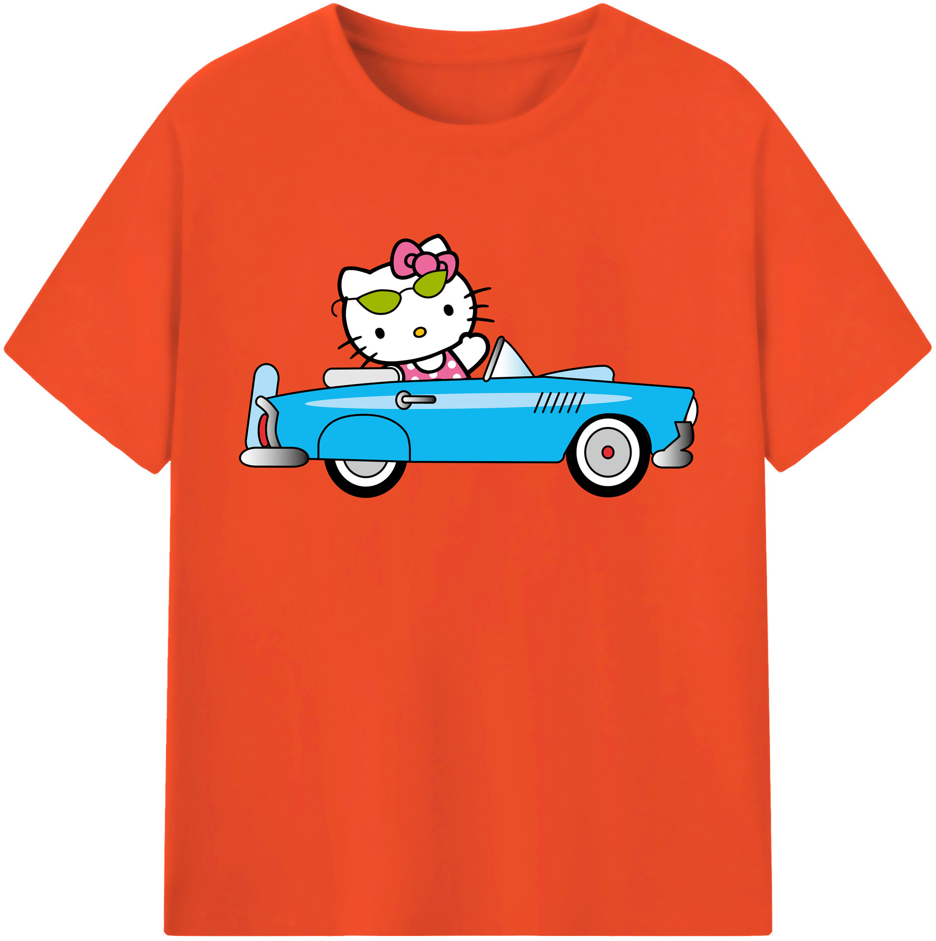 （画像用） Hello Kitty ハローキティ 綿100％半袖Tシャツ（フロントプリント）