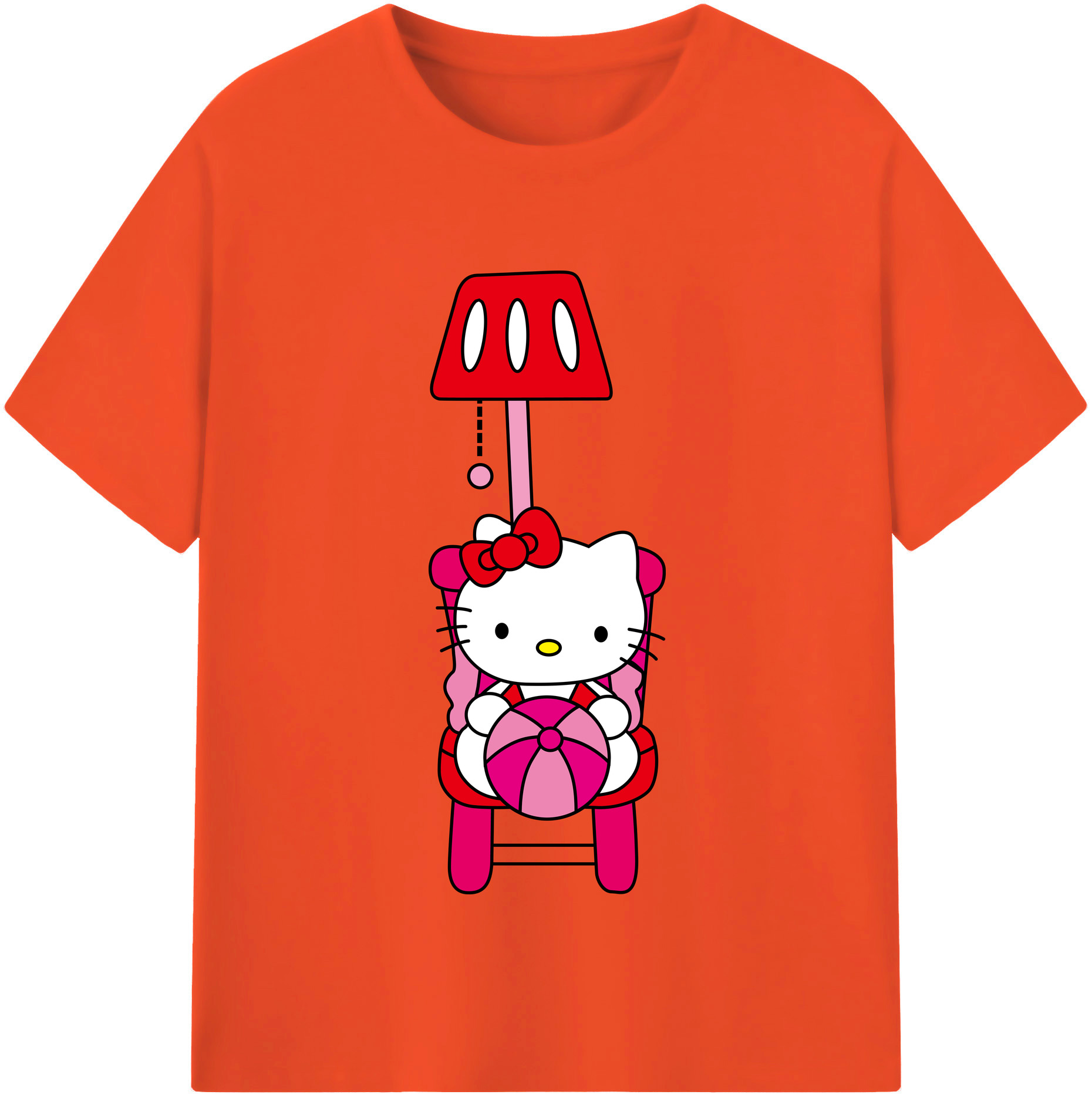 （画像用） Hello Kitty ハローキティ 綿100％半袖Tシャツ（フロントプリント）