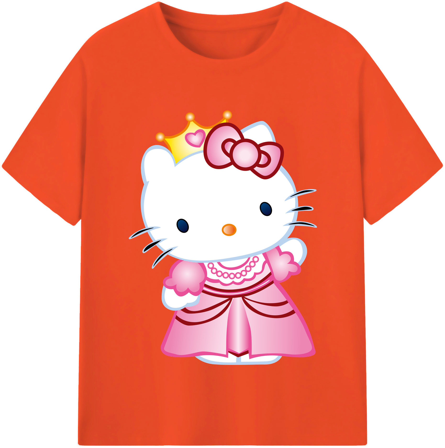 （画像用） Hello Kitty ハローキティ 綿100％半袖Tシャツ（フロントプリント）