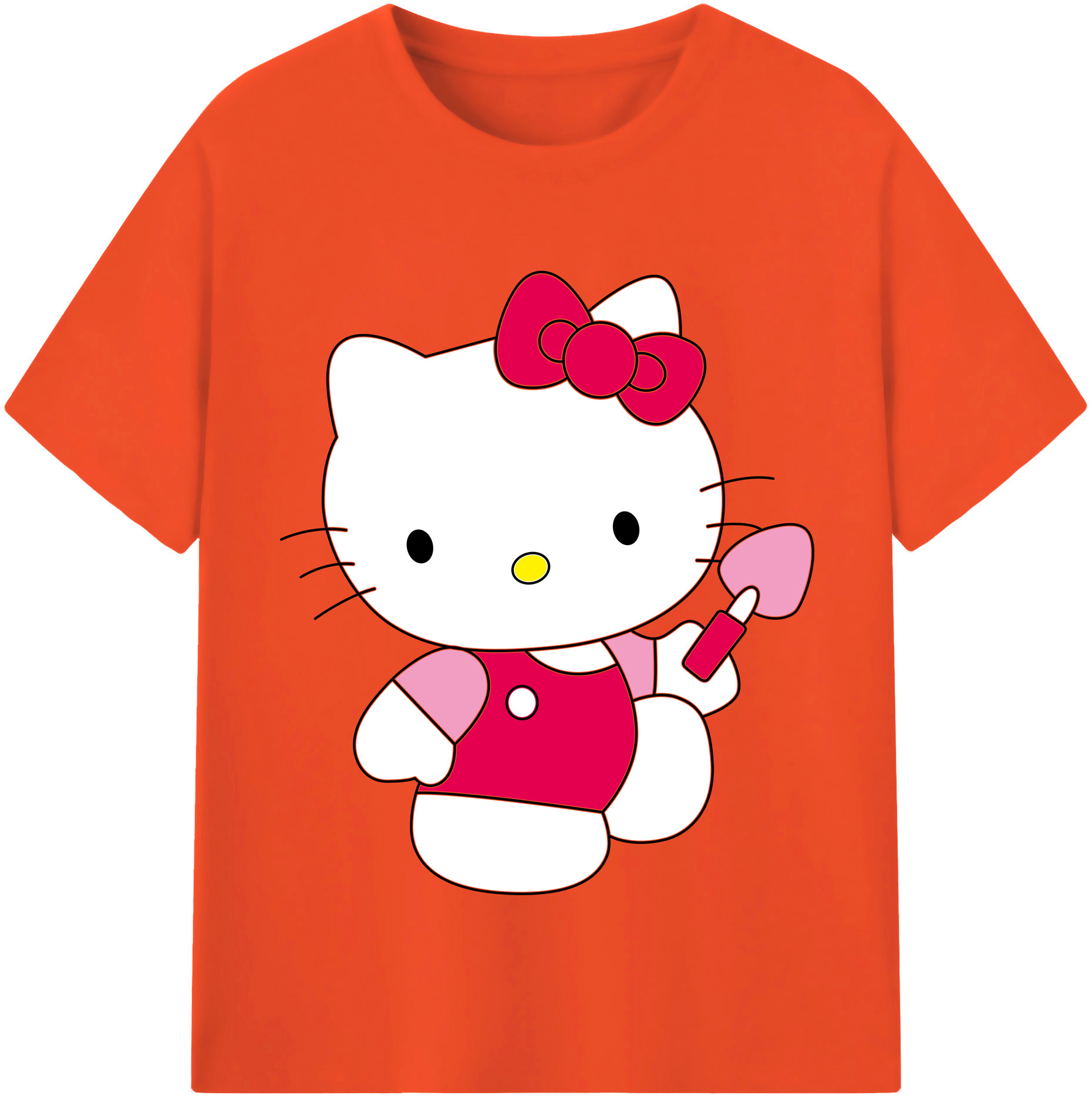 （画像用） Hello Kitty ハローキティ 綿100％半袖Tシャツ（フロントプリント）