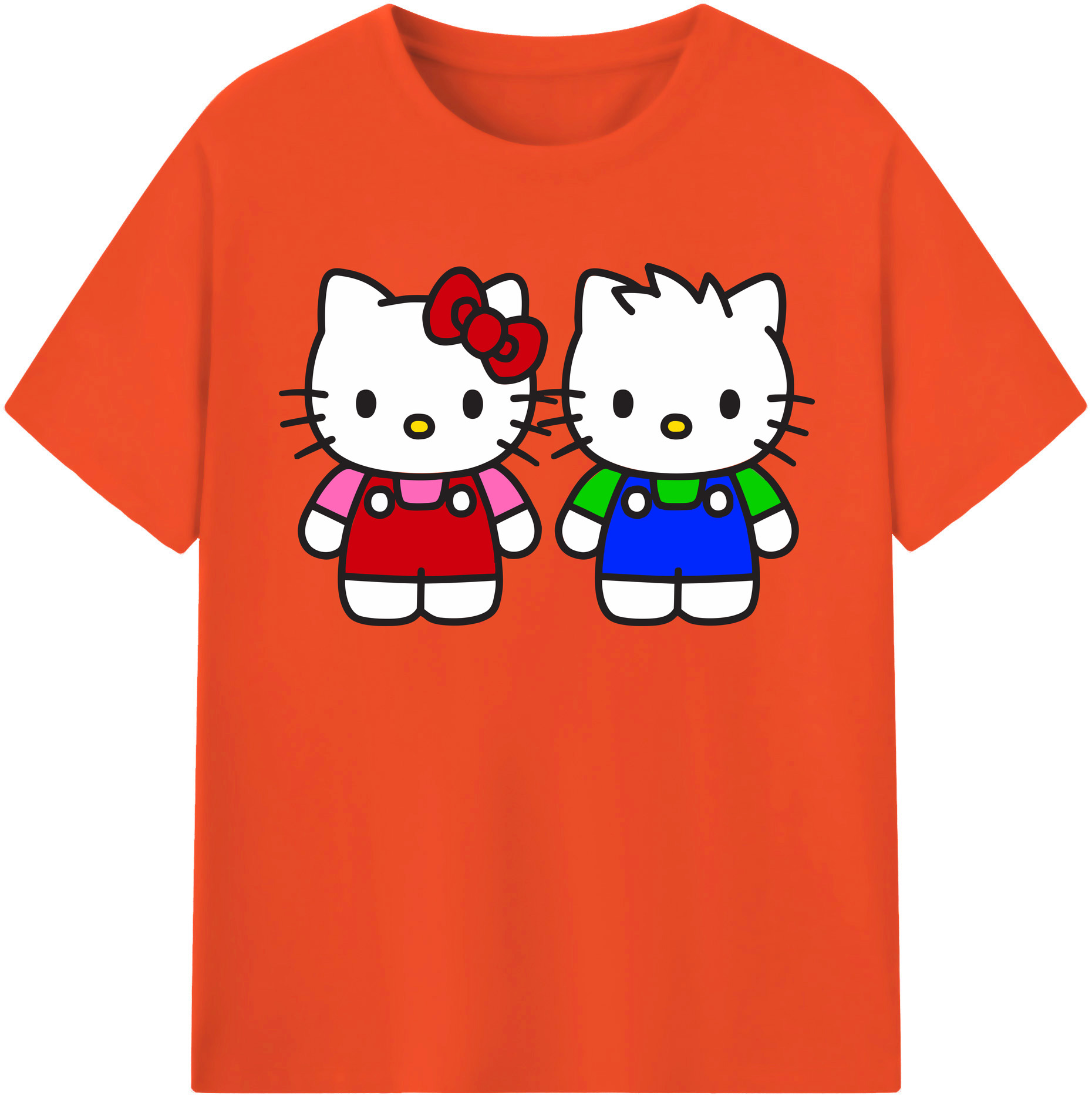 （画像用） Hello Kitty ハローキティ 綿100％半袖Tシャツ（フロントプリント）