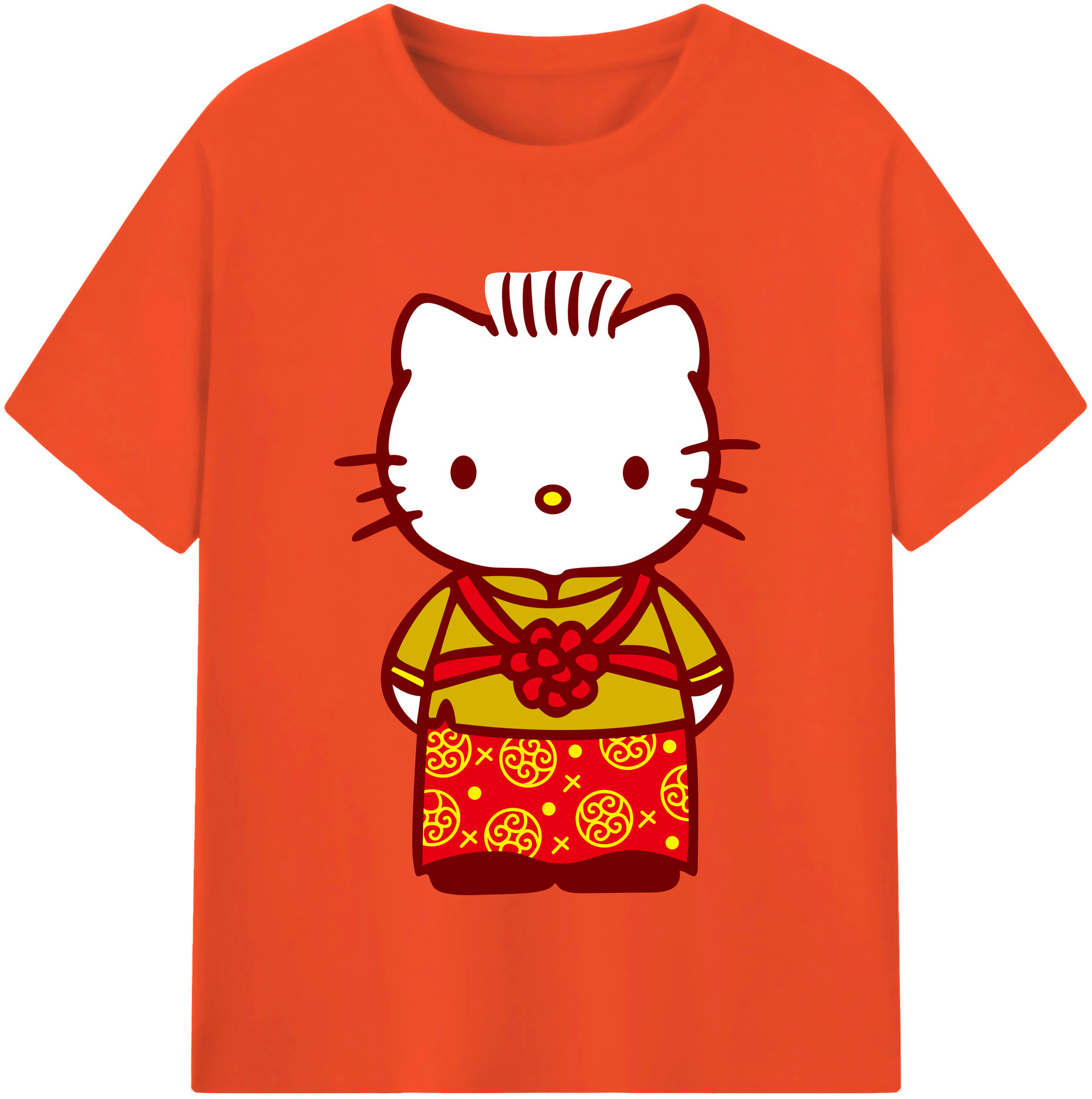 （画像用） Hello Kitty ハローキティ 綿100％半袖Tシャツ（フロントプリント）