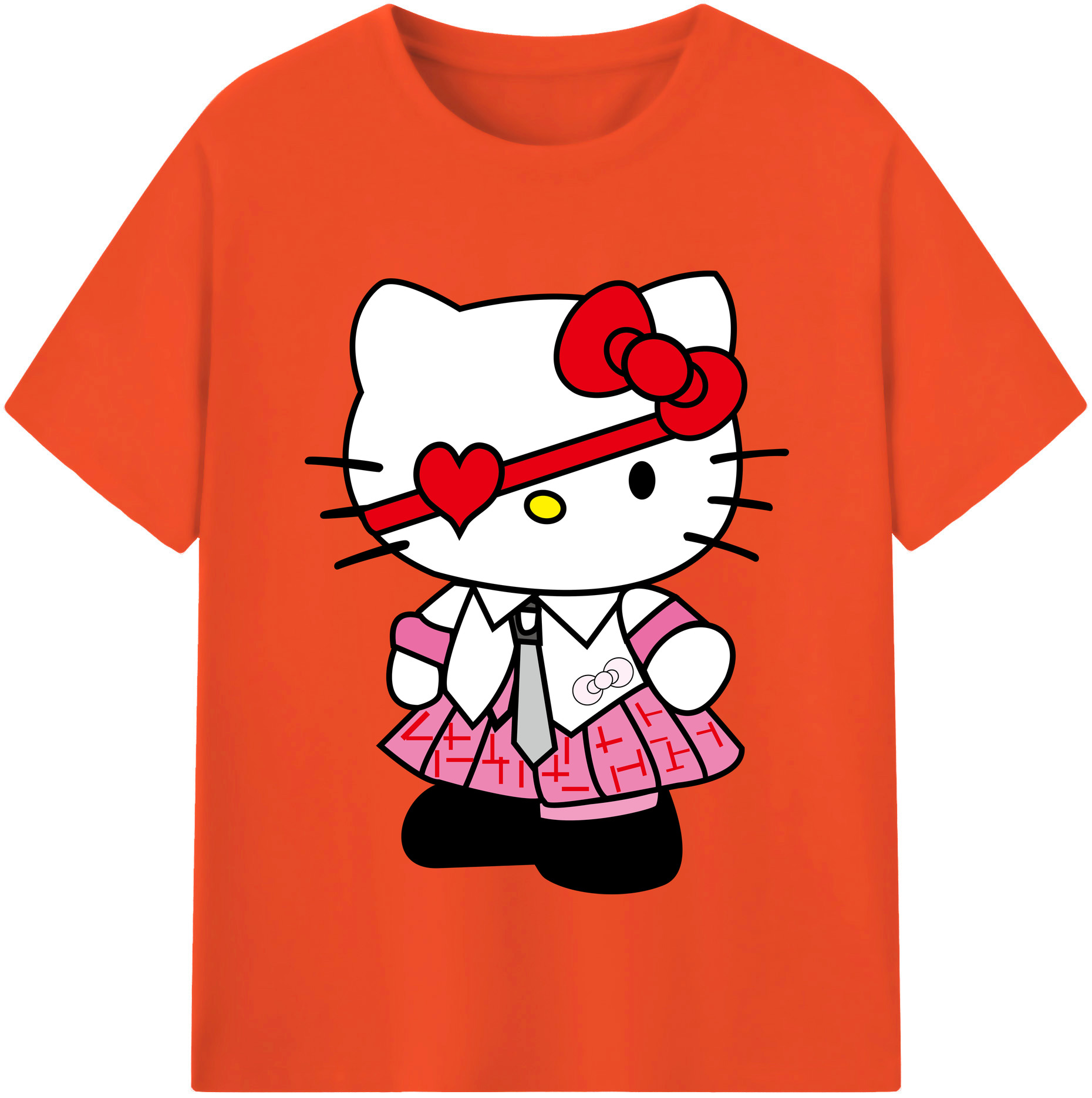（画像用） Hello Kitty ハローキティ 綿100％半袖Tシャツ（フロントプリント）