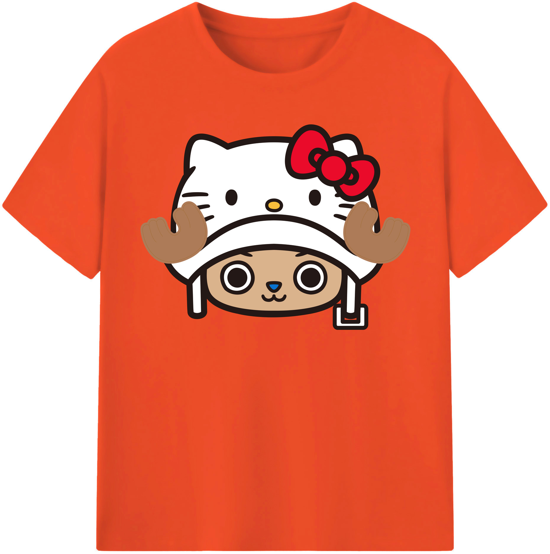 （画像用） Hello Kitty ハローキティ 綿100％半袖Tシャツ（フロントプリント）