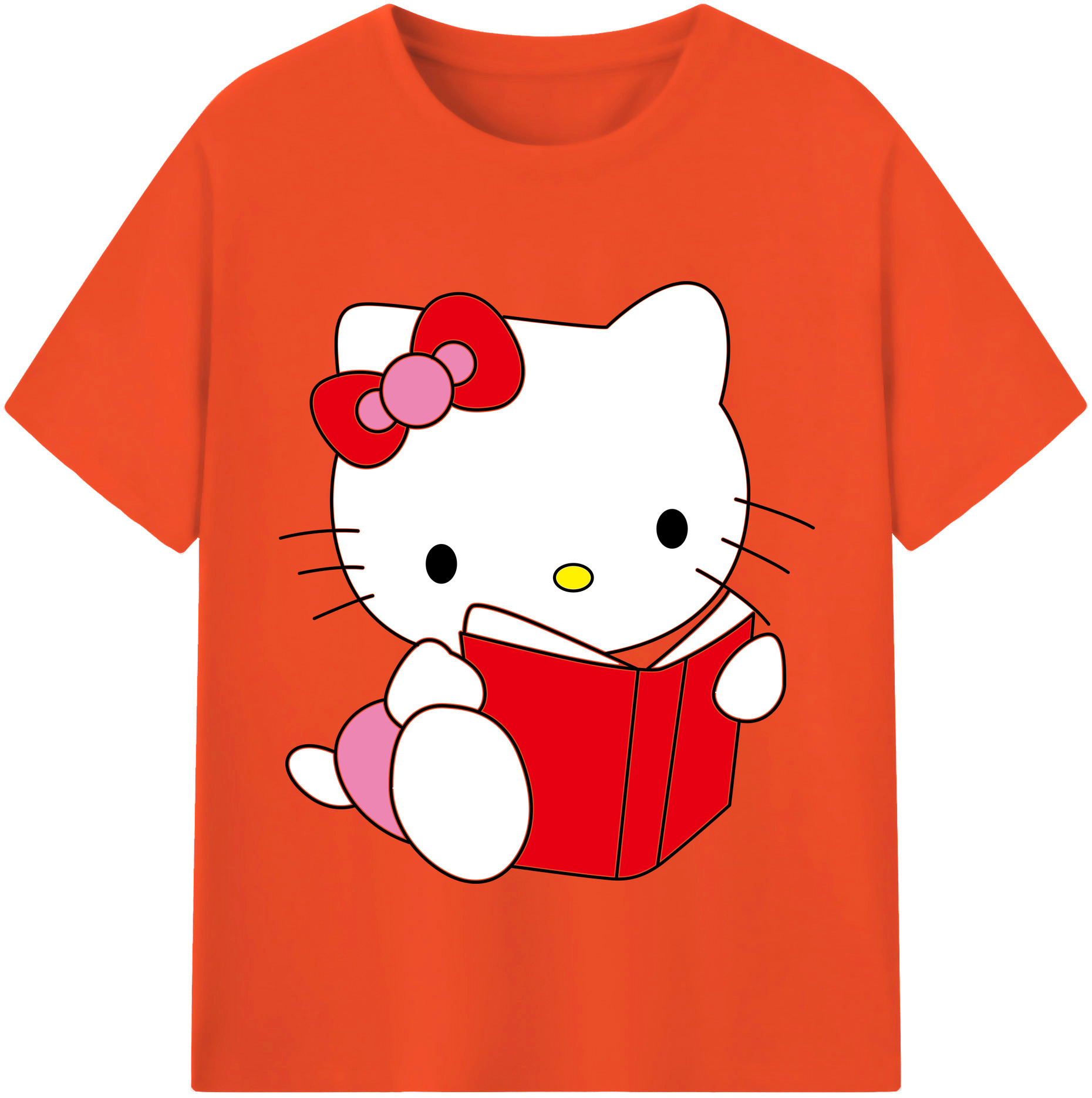 （画像用） Hello Kitty ハローキティ 綿100％半袖Tシャツ（フロントプリント）