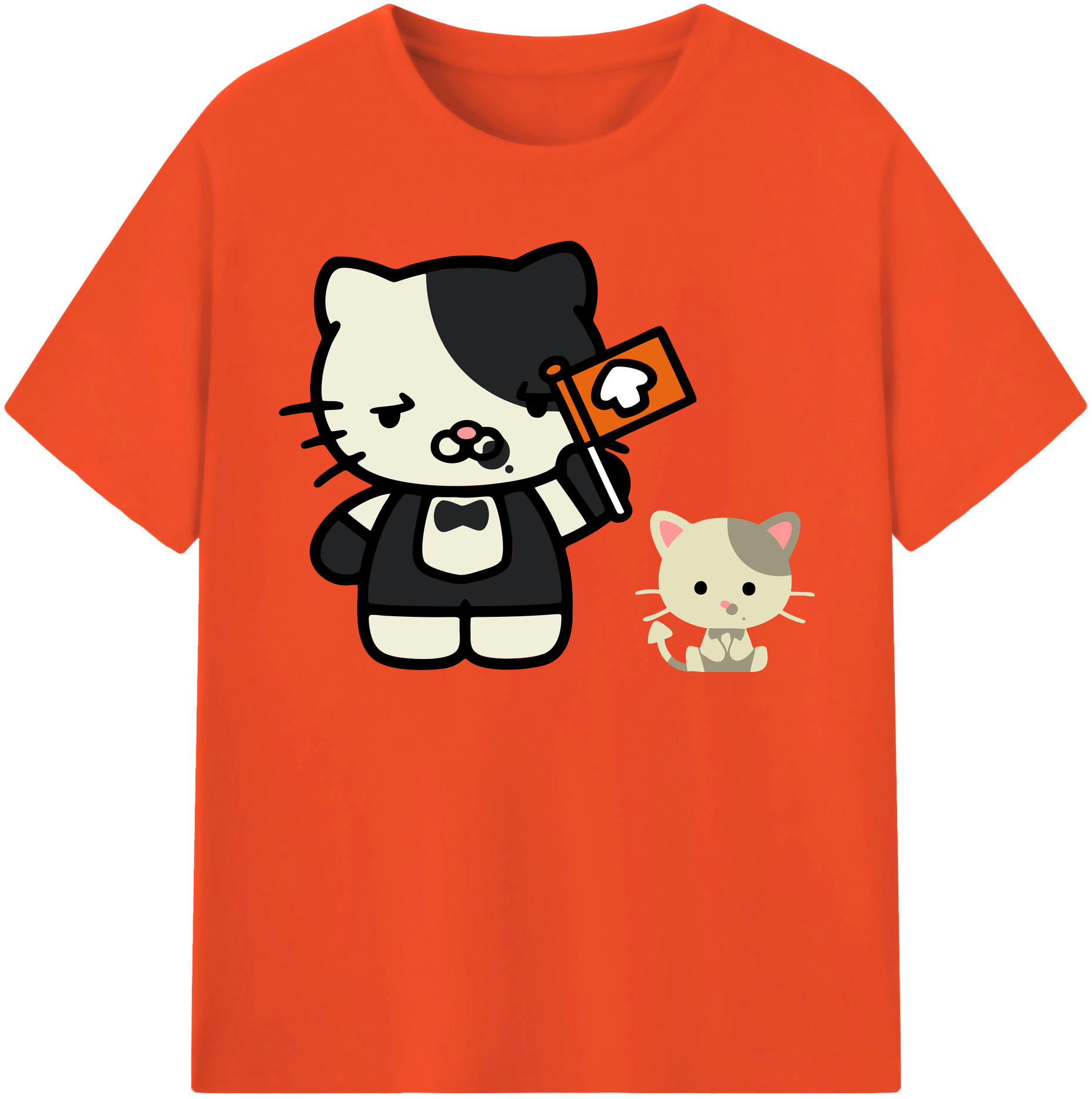 （画像用） Hello Kitty ハローキティ 綿100％半袖Tシャツ（フロントプリント）