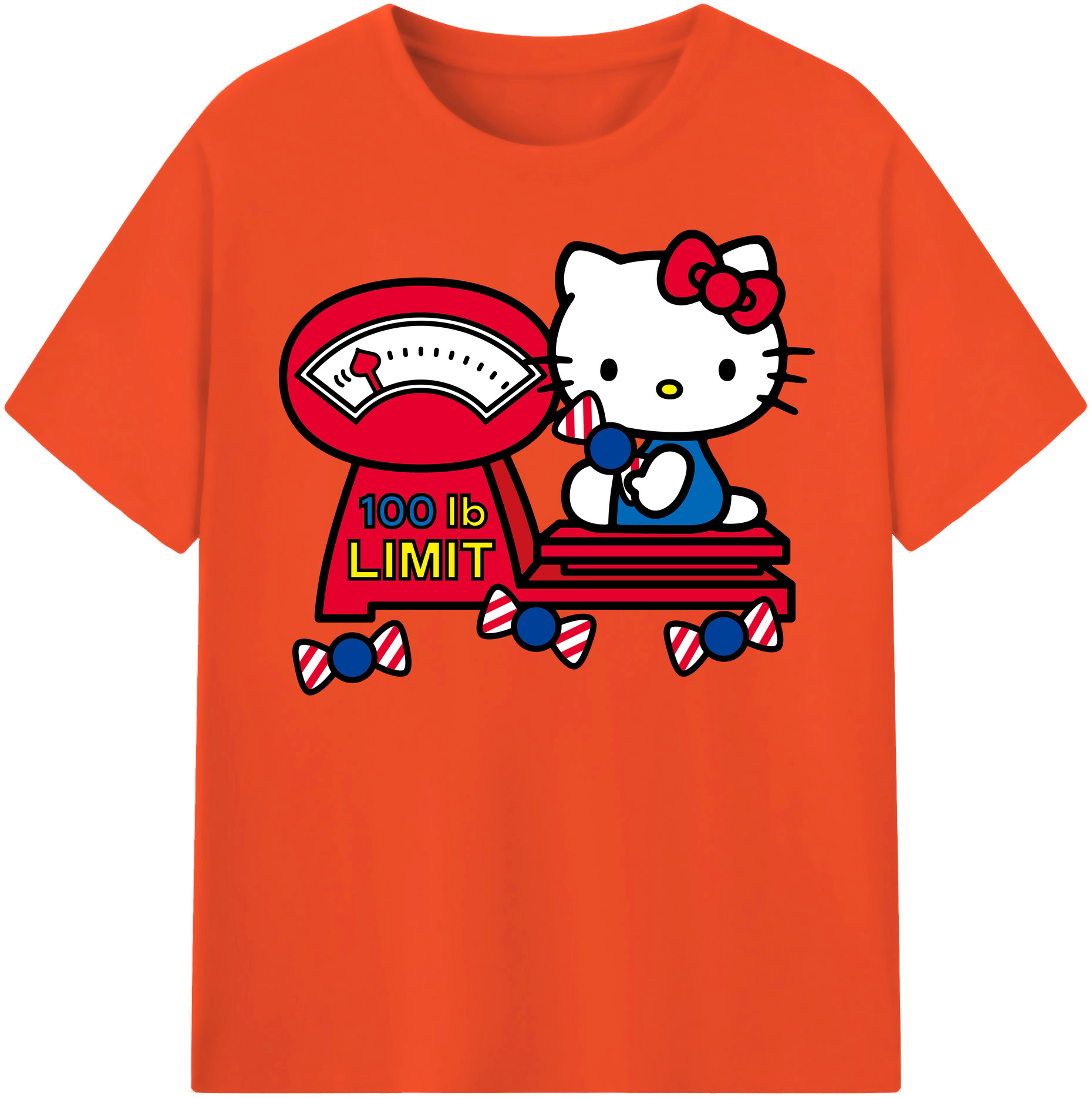 （画像用） Hello Kitty ハローキティ 綿100％半袖Tシャツ（フロントプリント）