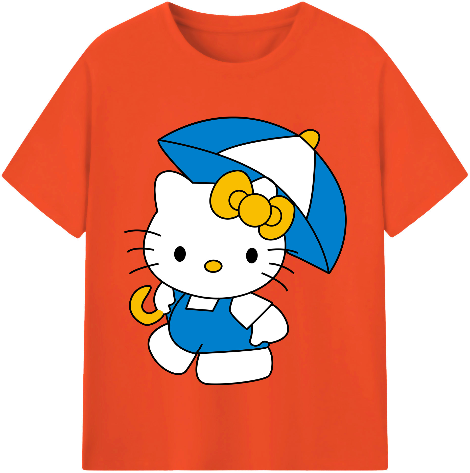（画像用） Hello Kitty ハローキティ 綿100％半袖Tシャツ（フロントプリント）