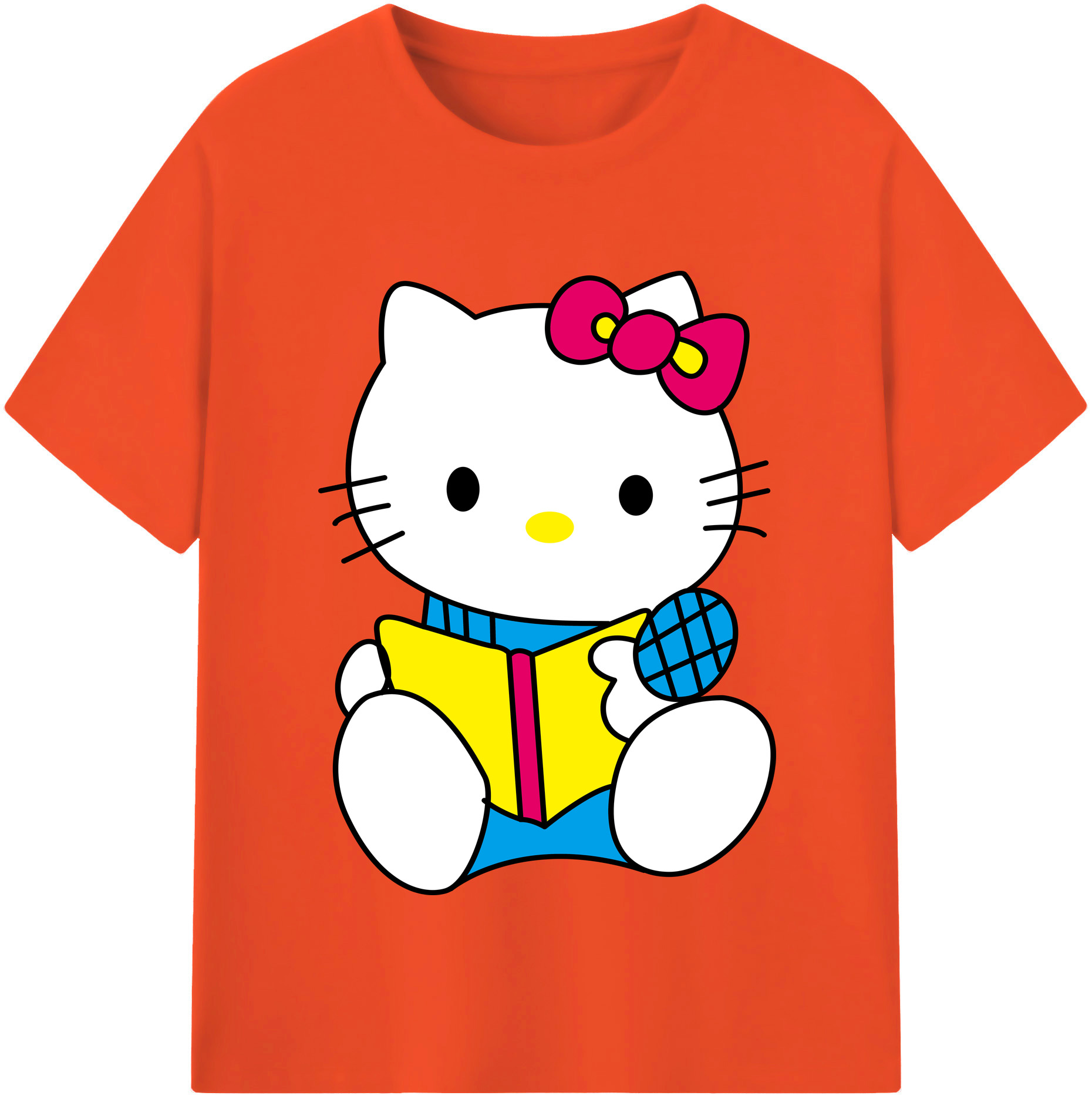 （画像用） Hello Kitty ハローキティ 綿100％半袖Tシャツ（フロントプリント）