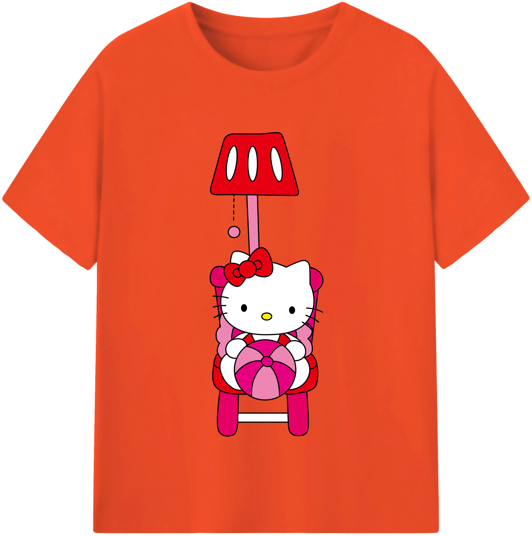 （画像用） Hello Kitty ハローキティ 綿100％半袖Tシャツ（フロントプリント）