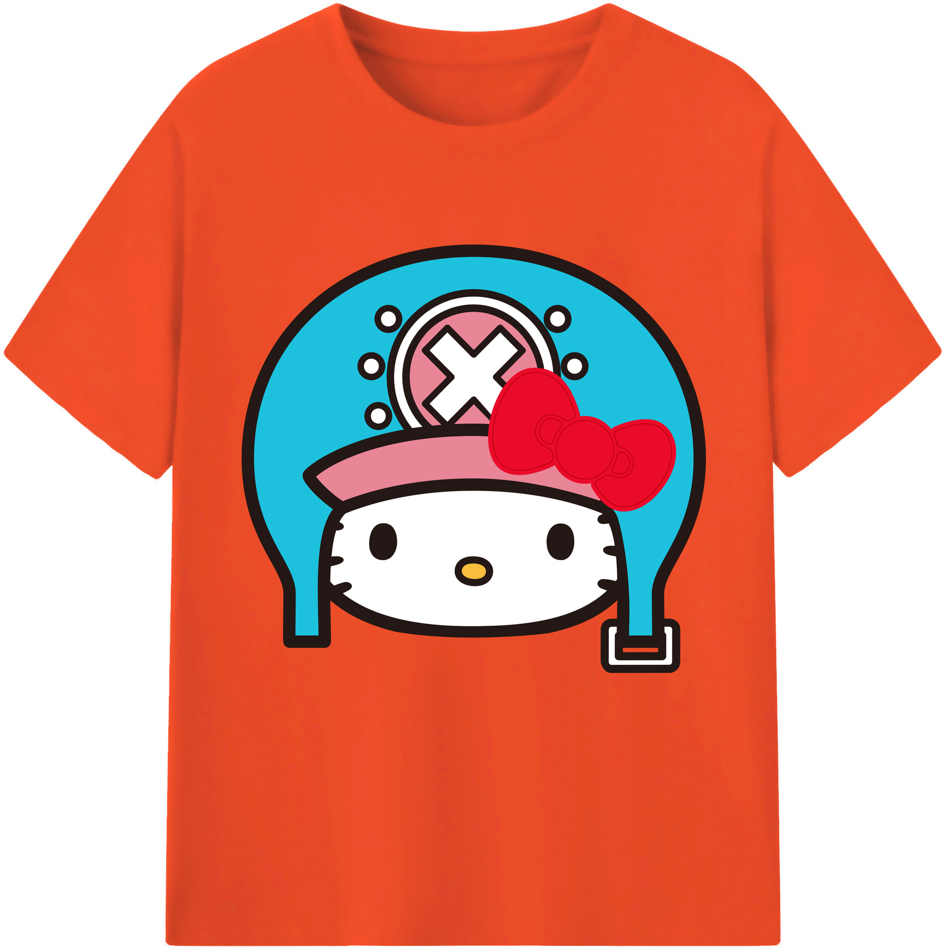 （画像用） Hello Kitty ハローキティ 綿100％半袖Tシャツ（フロントプリント）
