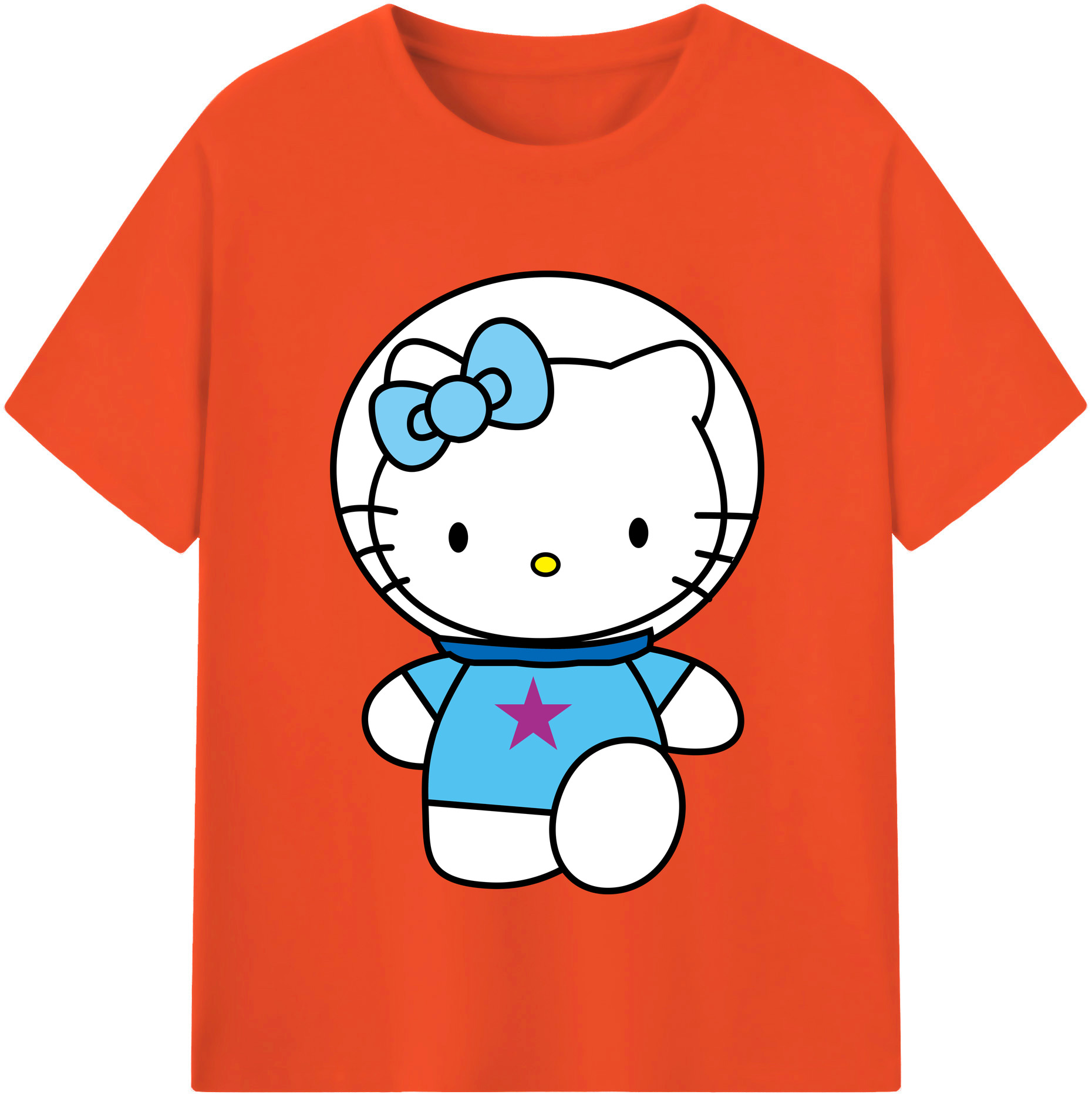 （画像用） Hello Kitty ハローキティ 綿100％半袖Tシャツ（フロントプリント）
