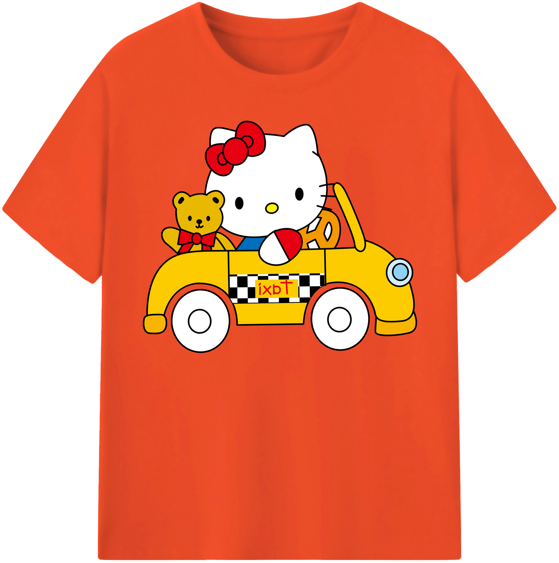 （画像用） Hello Kitty ハローキティ 綿100％半袖Tシャツ（フロントプリント）