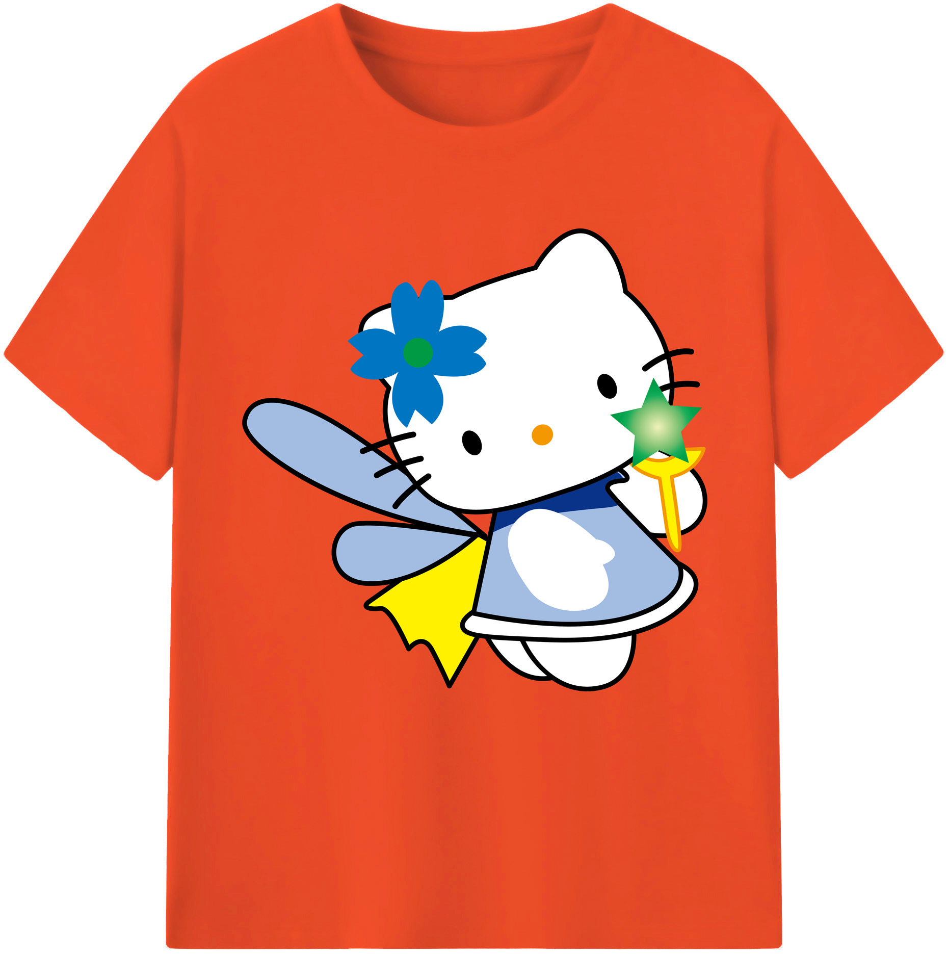 （画像用） Hello Kitty ハローキティ 綿100％半袖Tシャツ（フロントプリント）