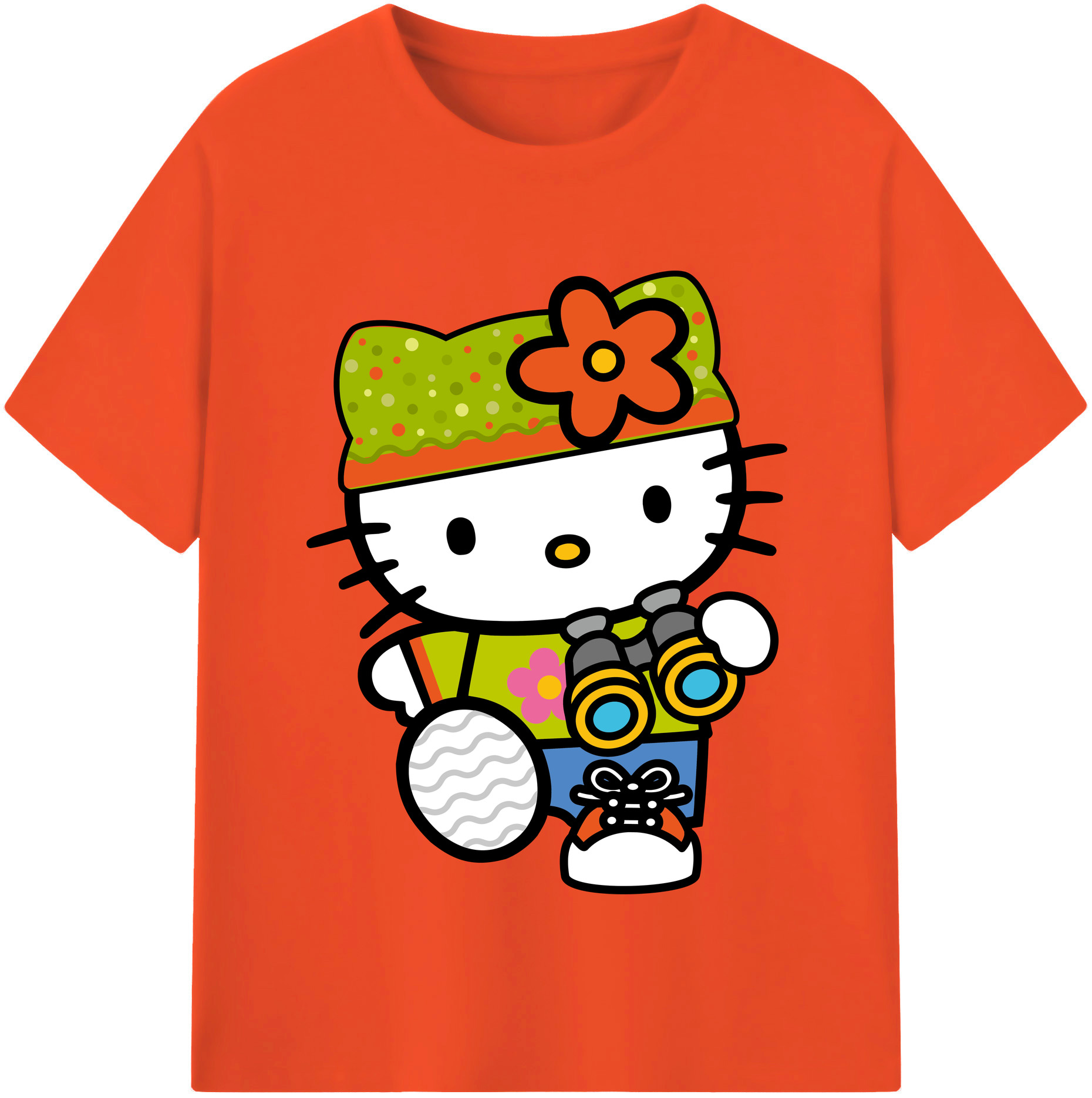 （画像用） Hello Kitty ハローキティ 綿100％半袖Tシャツ（フロントプリント）