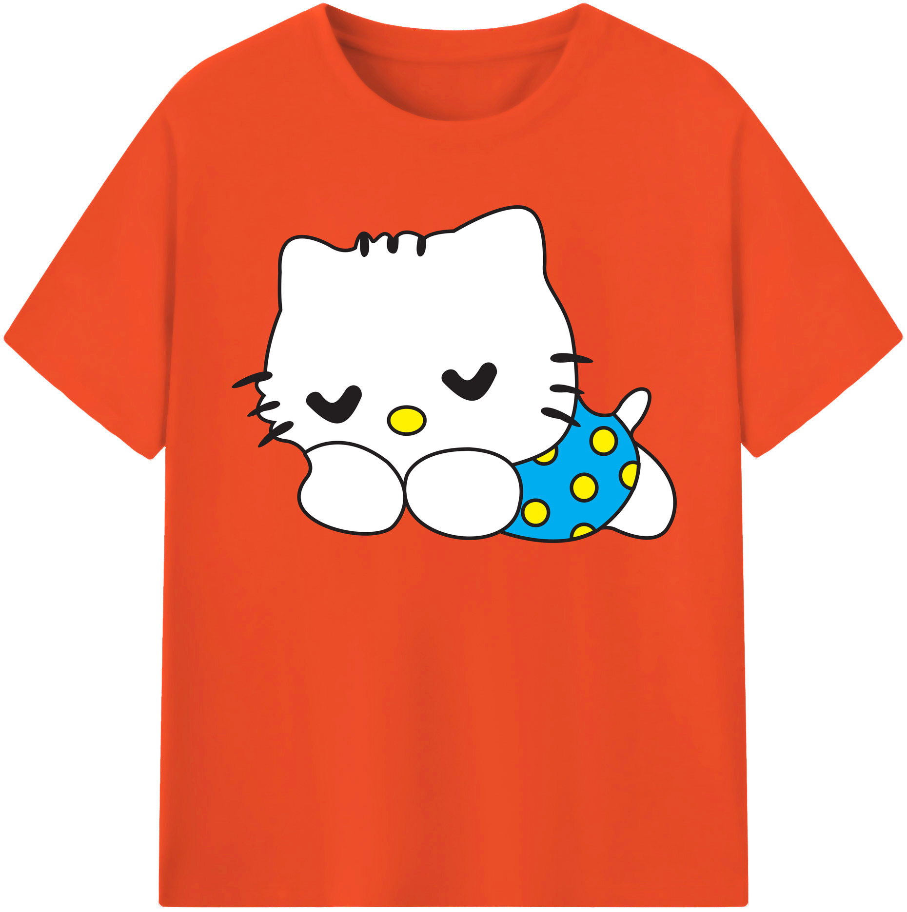 （画像用） Hello Kitty ハローキティ 綿100％半袖Tシャツ（フロントプリント）