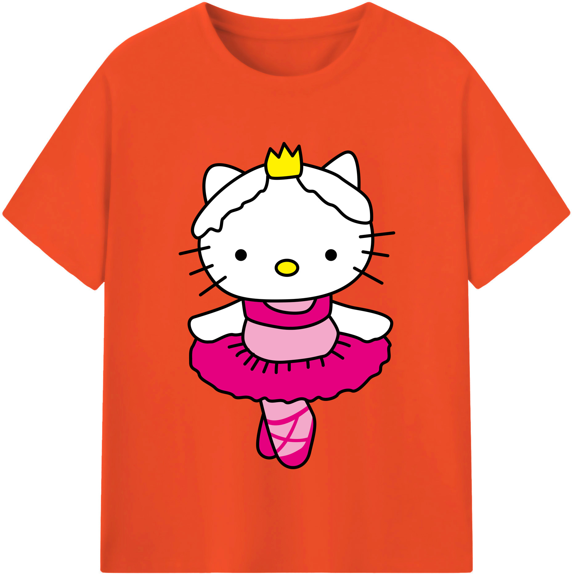 （画像用） Hello Kitty ハローキティ 綿100％半袖Tシャツ（フロントプリント）