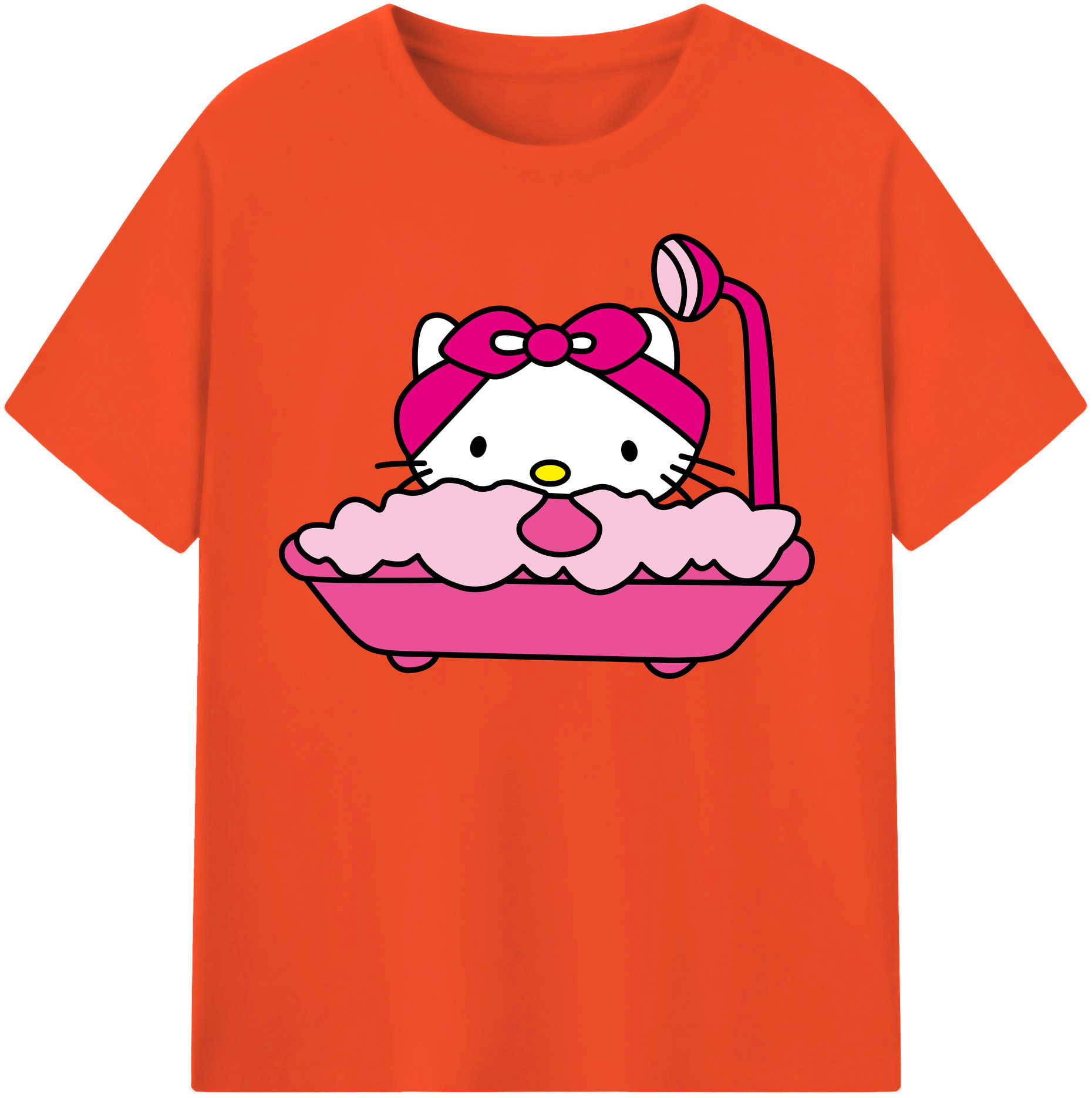 （画像用） Hello Kitty ハローキティ 綿100％半袖Tシャツ（フロントプリント）