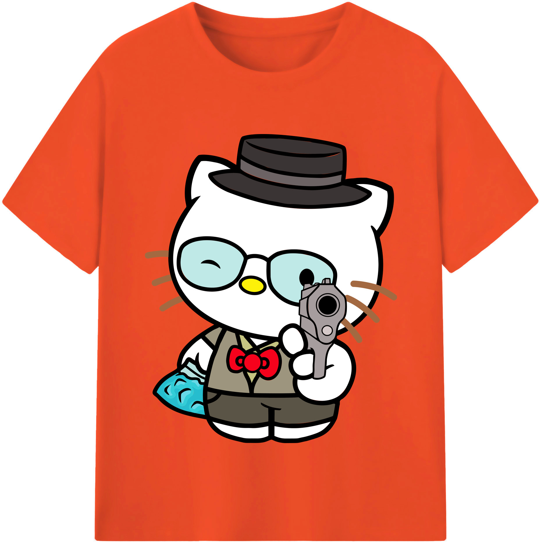 （画像用） Hello Kitty ハローキティ 綿100％半袖Tシャツ（フロントプリント）