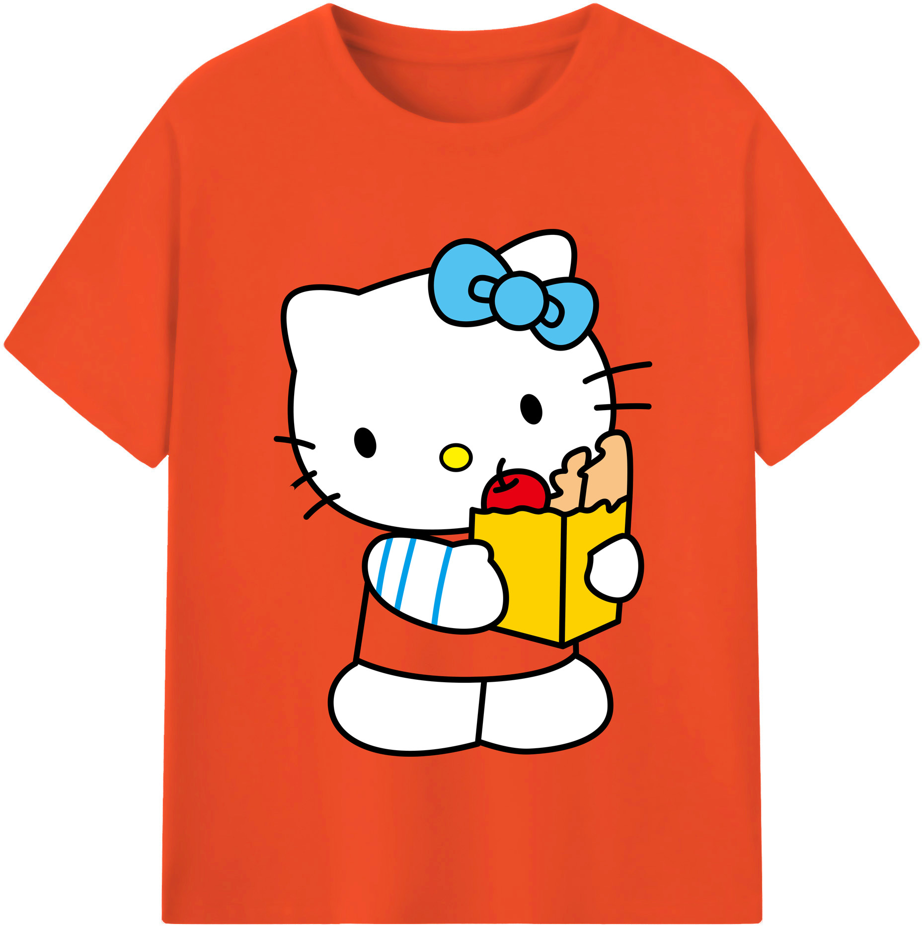 （画像用） Hello Kitty ハローキティ 綿100％半袖Tシャツ（フロントプリント）
