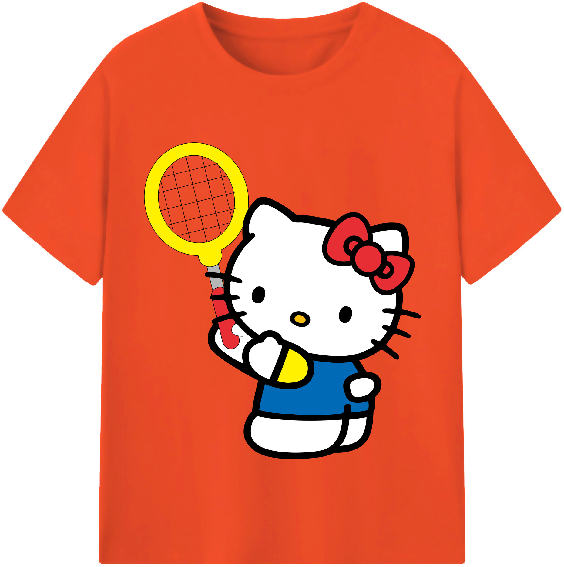 （画像用） Hello Kitty ハローキティ 綿100％半袖Tシャツ（フロントプリント）