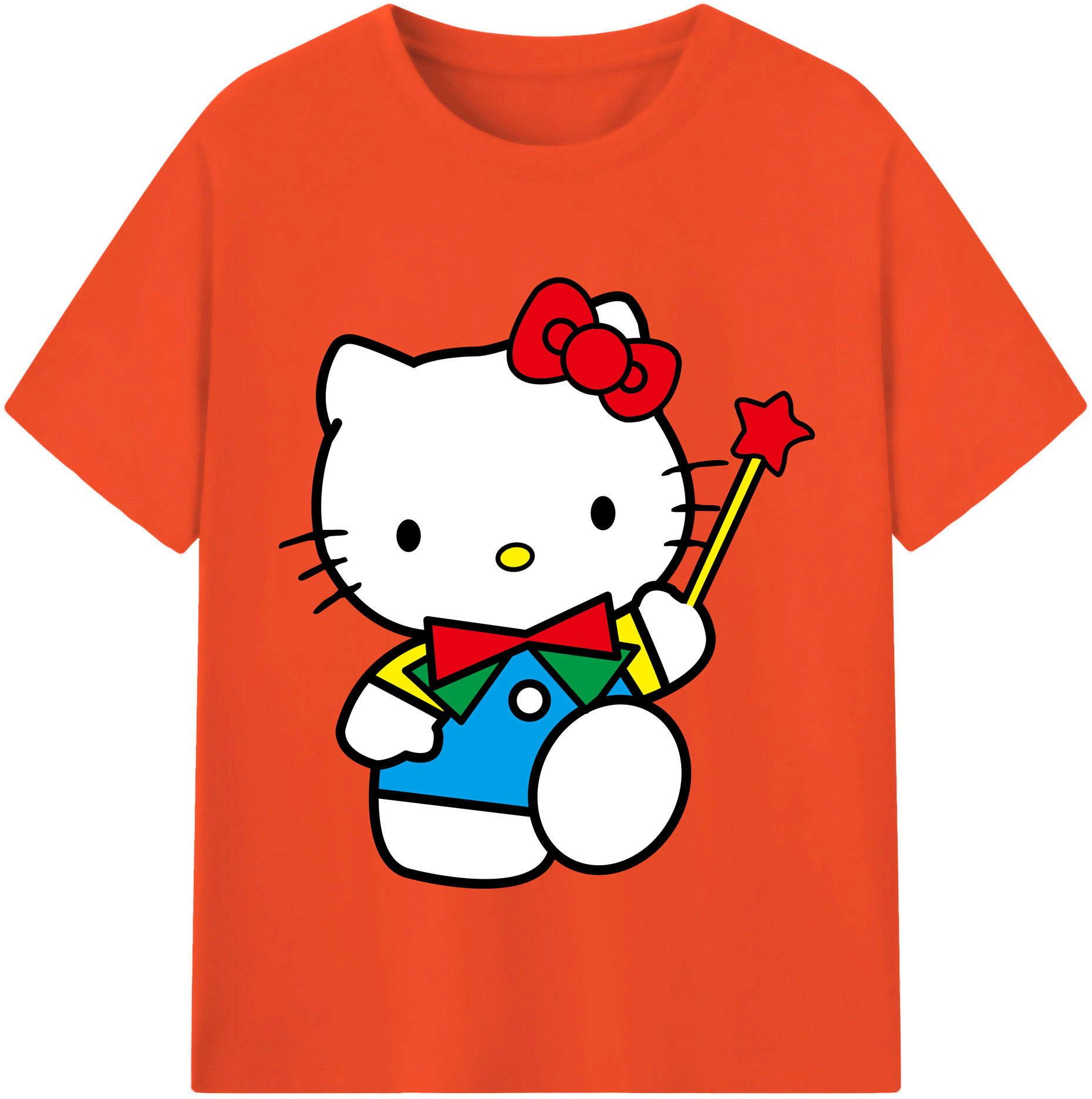 （画像用） Hello Kitty ハローキティ 綿100％半袖Tシャツ（フロントプリント）