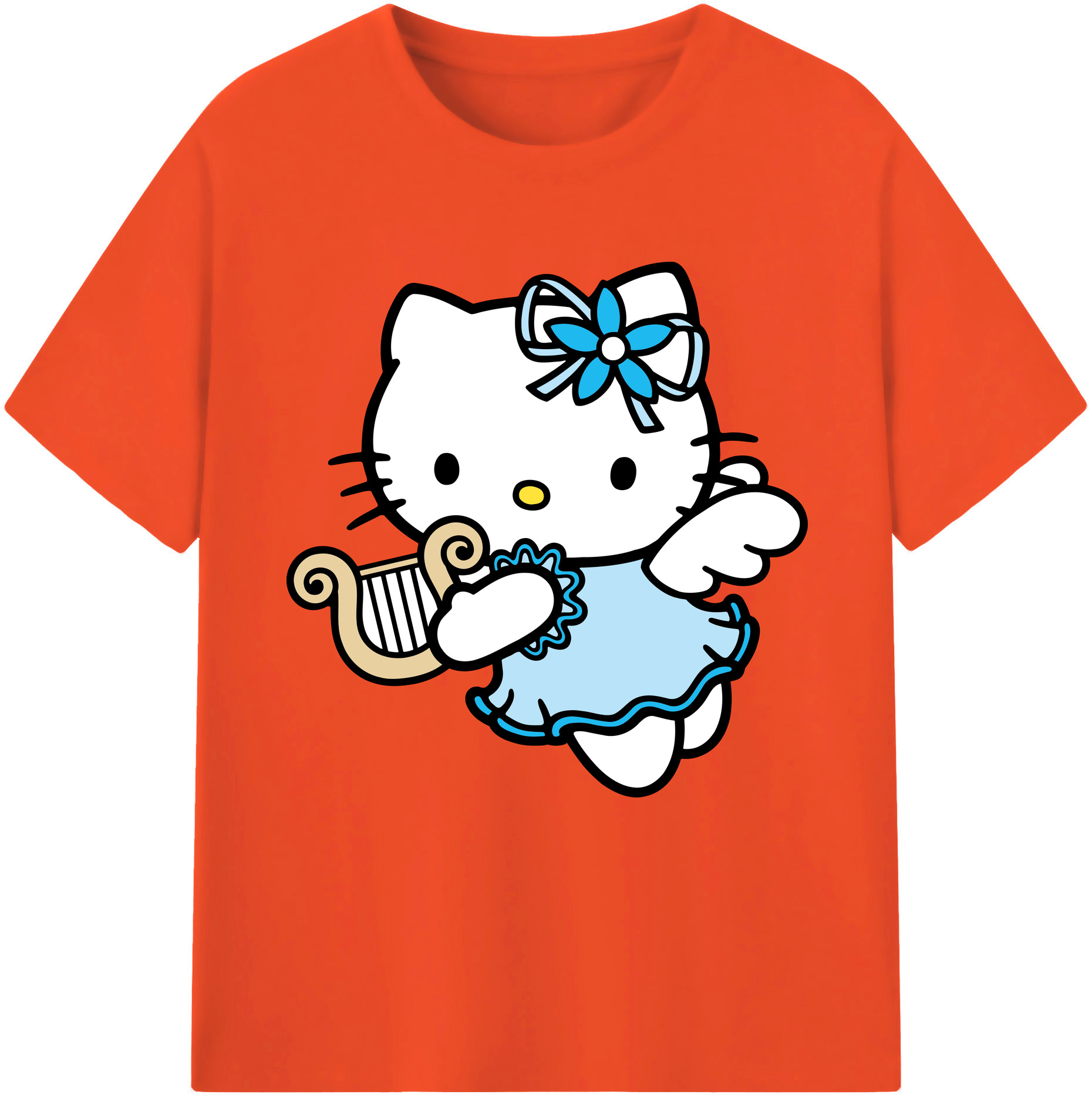 （画像用） Hello Kitty ハローキティ 綿100％半袖Tシャツ（フロントプリント）