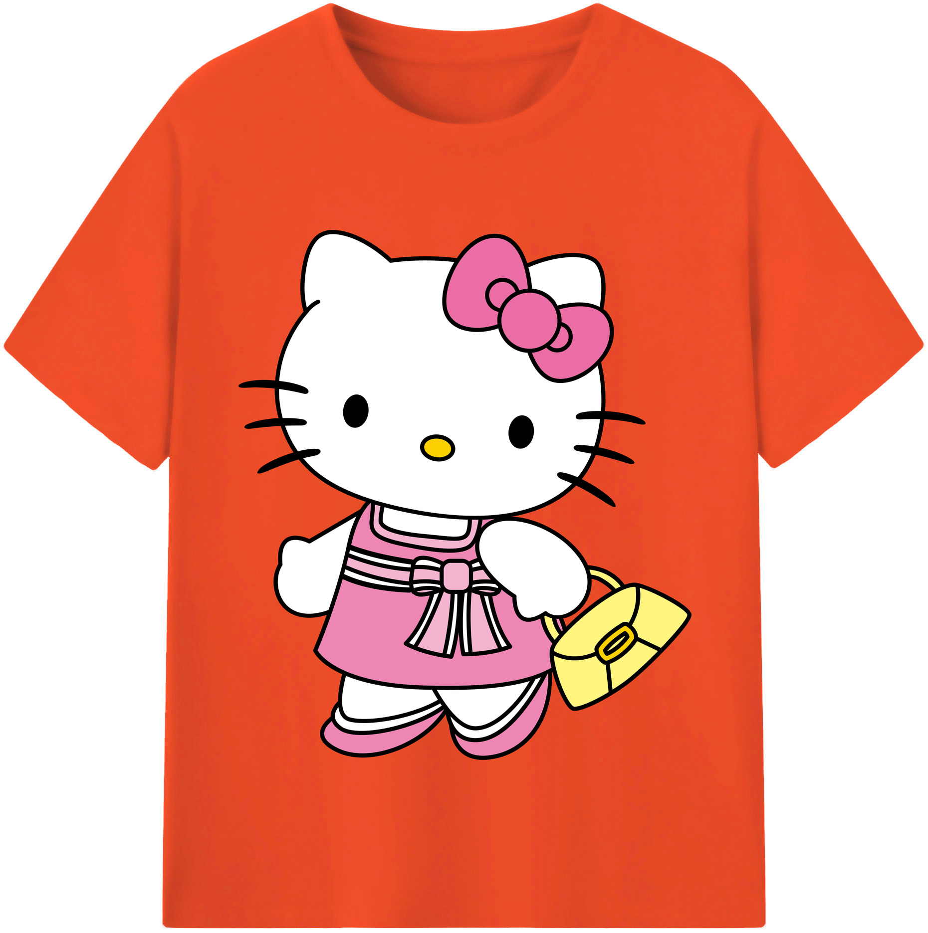 （画像用） Hello Kitty ハローキティ 綿100％半袖Tシャツ（フロントプリント）