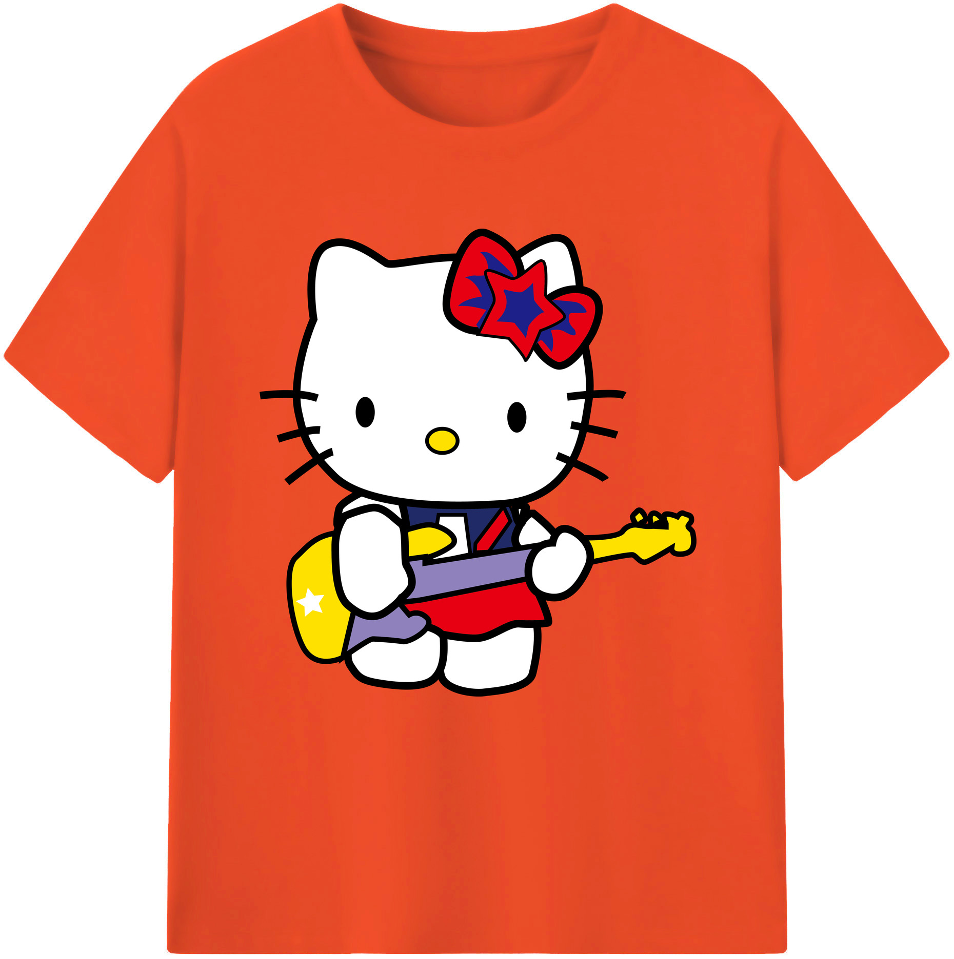 （画像用） Hello Kitty ハローキティ 綿100％半袖Tシャツ（フロントプリント）