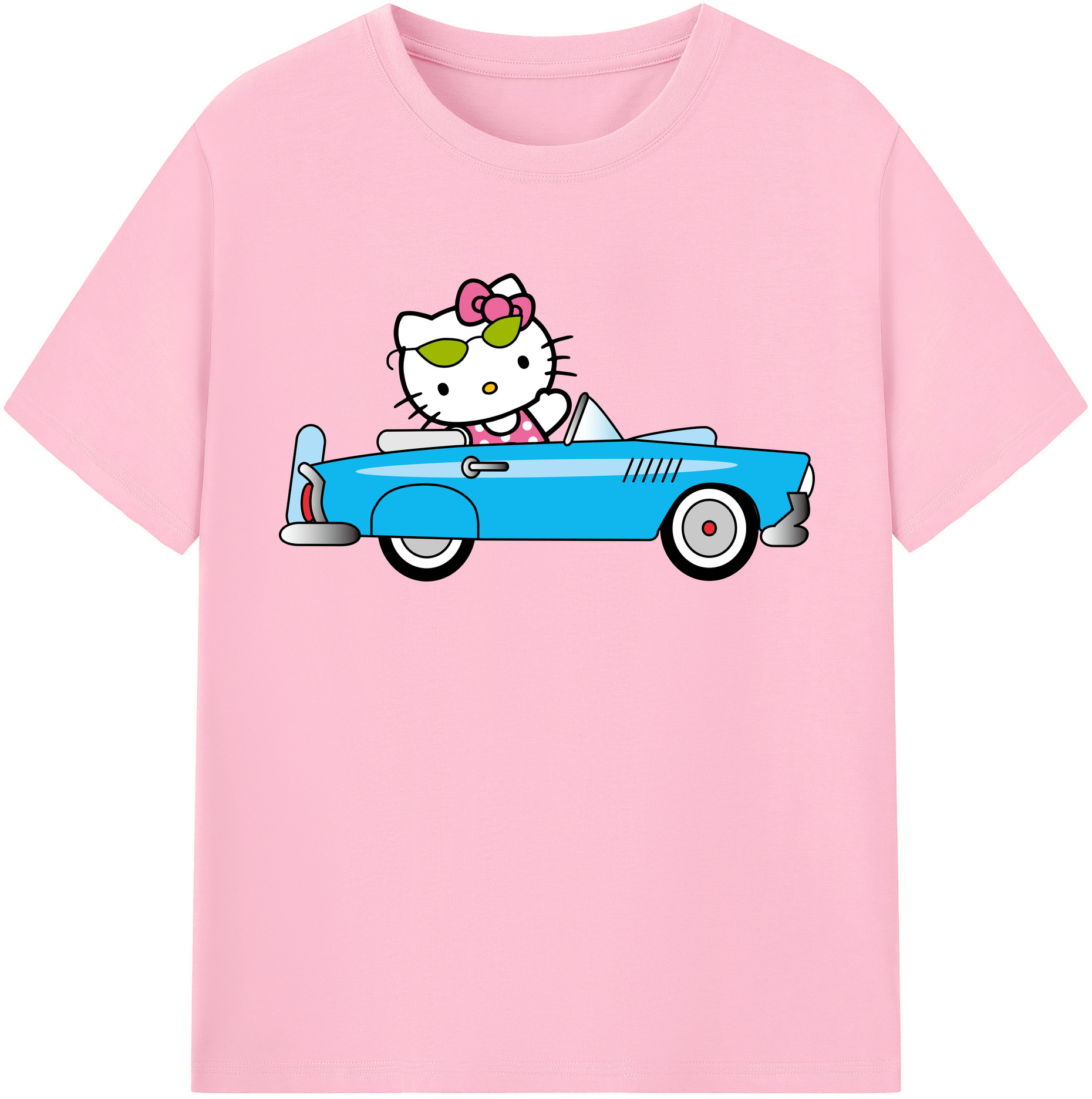（画像用） Hello Kitty ハローキティ 綿100％半袖Tシャツ（フロントプリント）