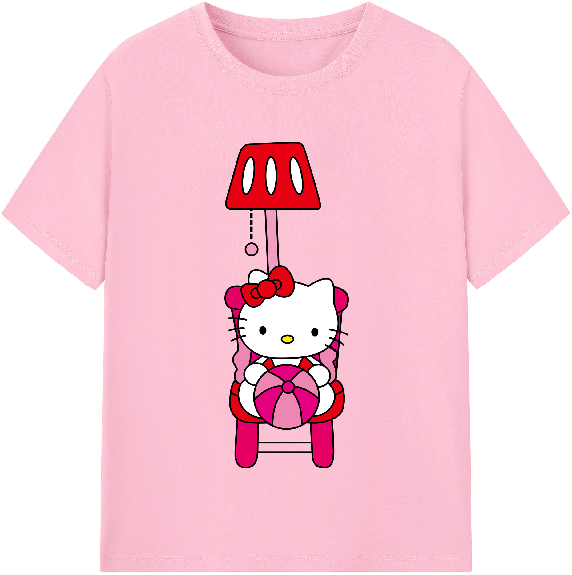 （画像用） Hello Kitty ハローキティ 綿100％半袖Tシャツ（フロントプリント）