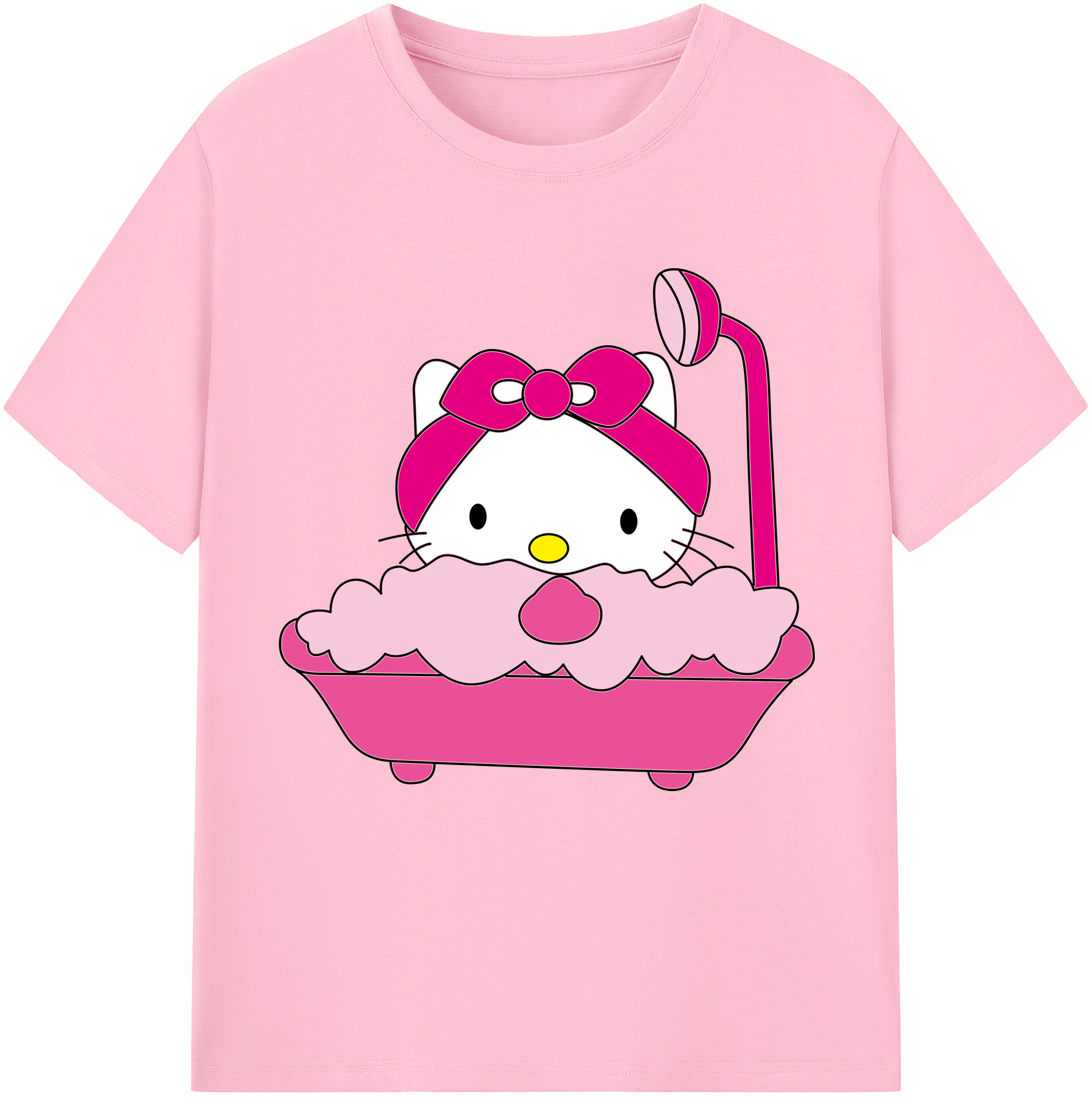 （画像用） Hello Kitty ハローキティ 綿100％半袖Tシャツ（フロントプリント）