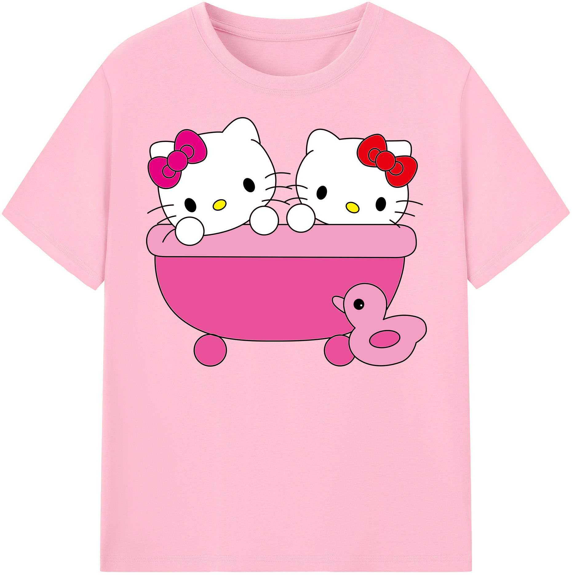 （画像用） Hello Kitty ハローキティ 綿100％半袖Tシャツ（フロントプリント）