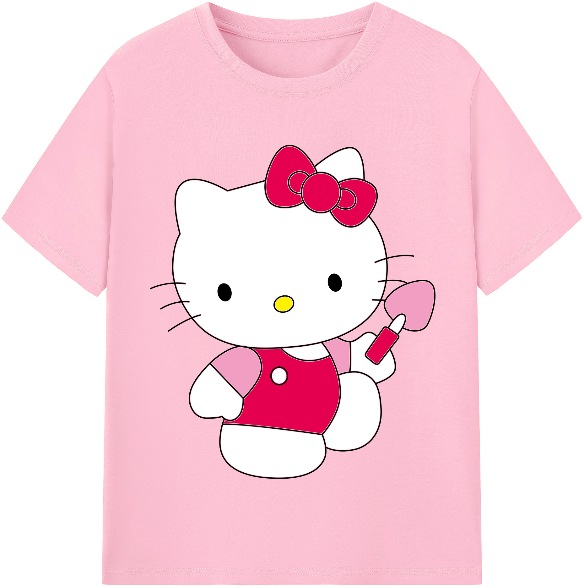 （画像用） Hello Kitty ハローキティ 綿100％半袖Tシャツ（フロントプリント）