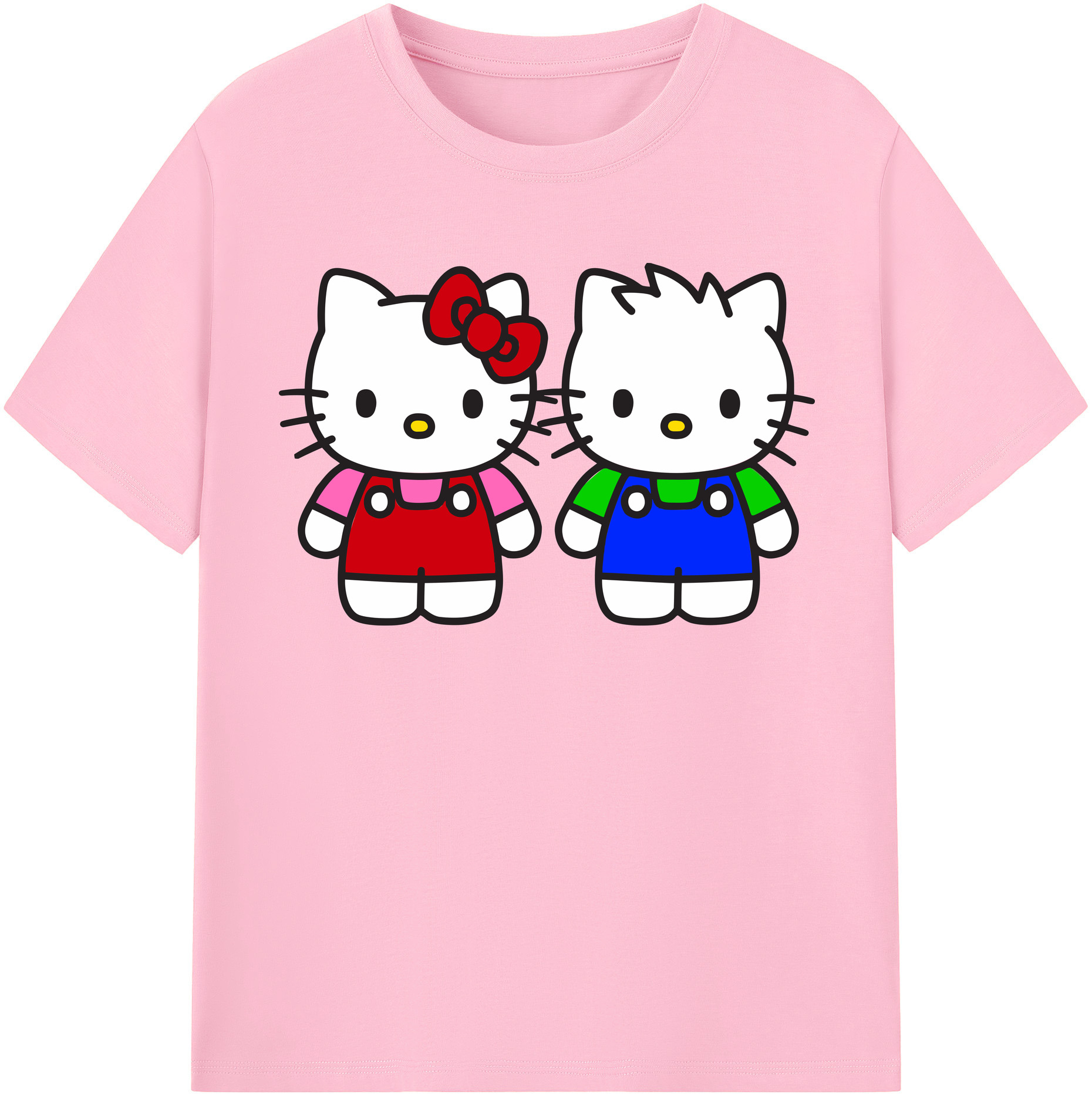 （画像用） Hello Kitty ハローキティ 綿100％半袖Tシャツ（フロントプリント）