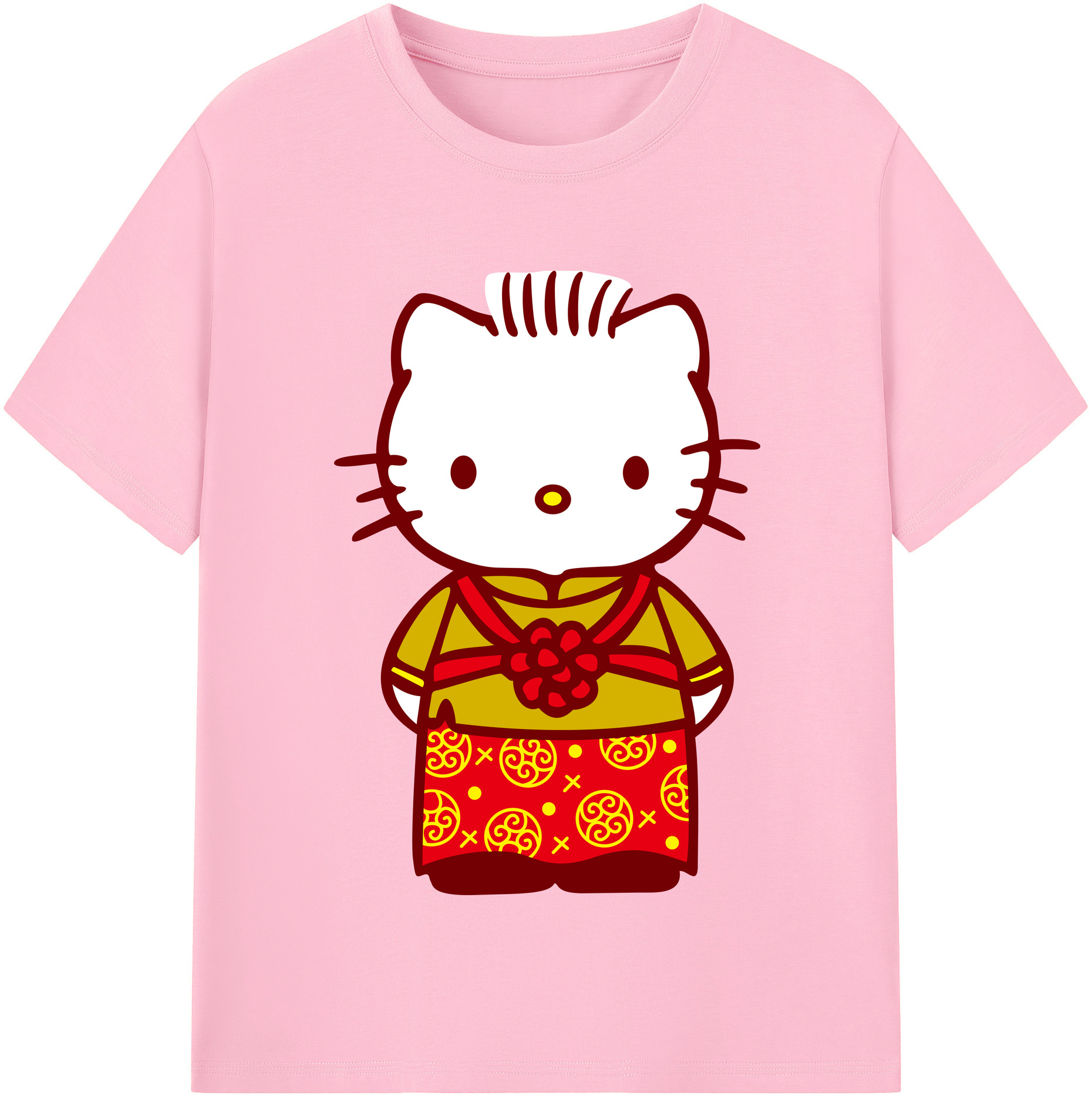 （画像用） Hello Kitty ハローキティ 綿100％半袖Tシャツ（フロントプリント）