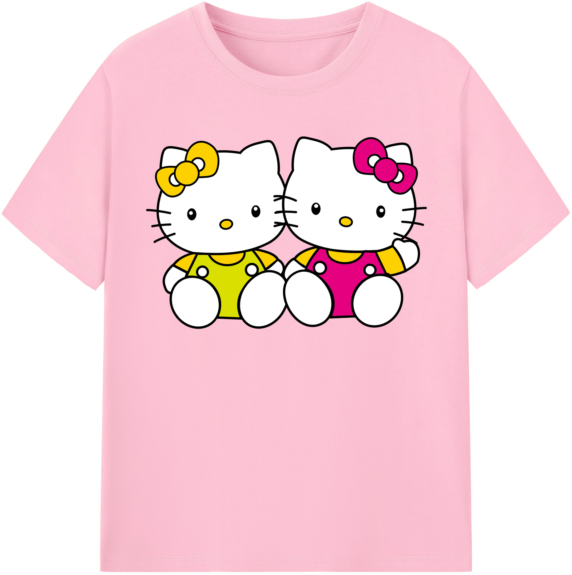 （画像用） Hello Kitty ハローキティ 綿100％半袖Tシャツ（フロントプリント）
