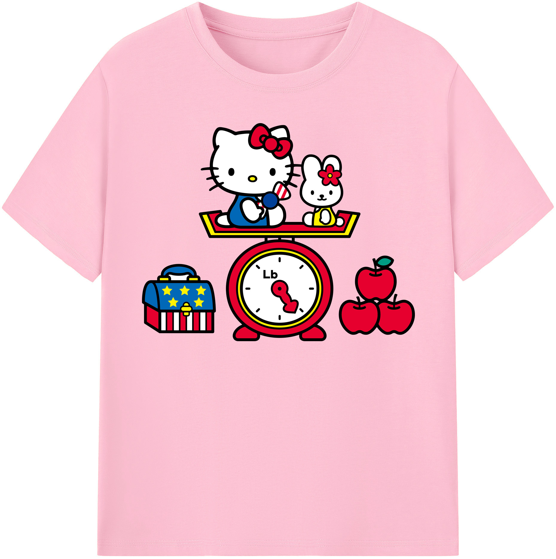 （画像用） Hello Kitty ハローキティ 綿100％半袖Tシャツ（フロントプリント）