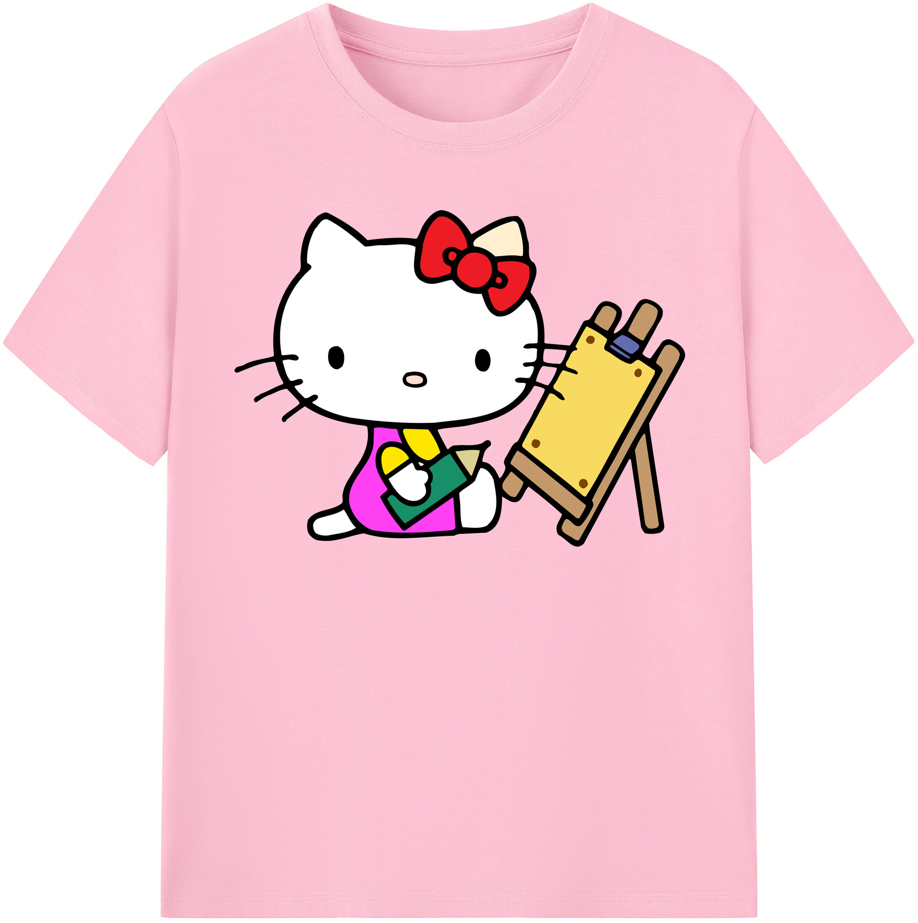 （画像用） Hello Kitty ハローキティ 綿100％半袖Tシャツ（フロントプリント）