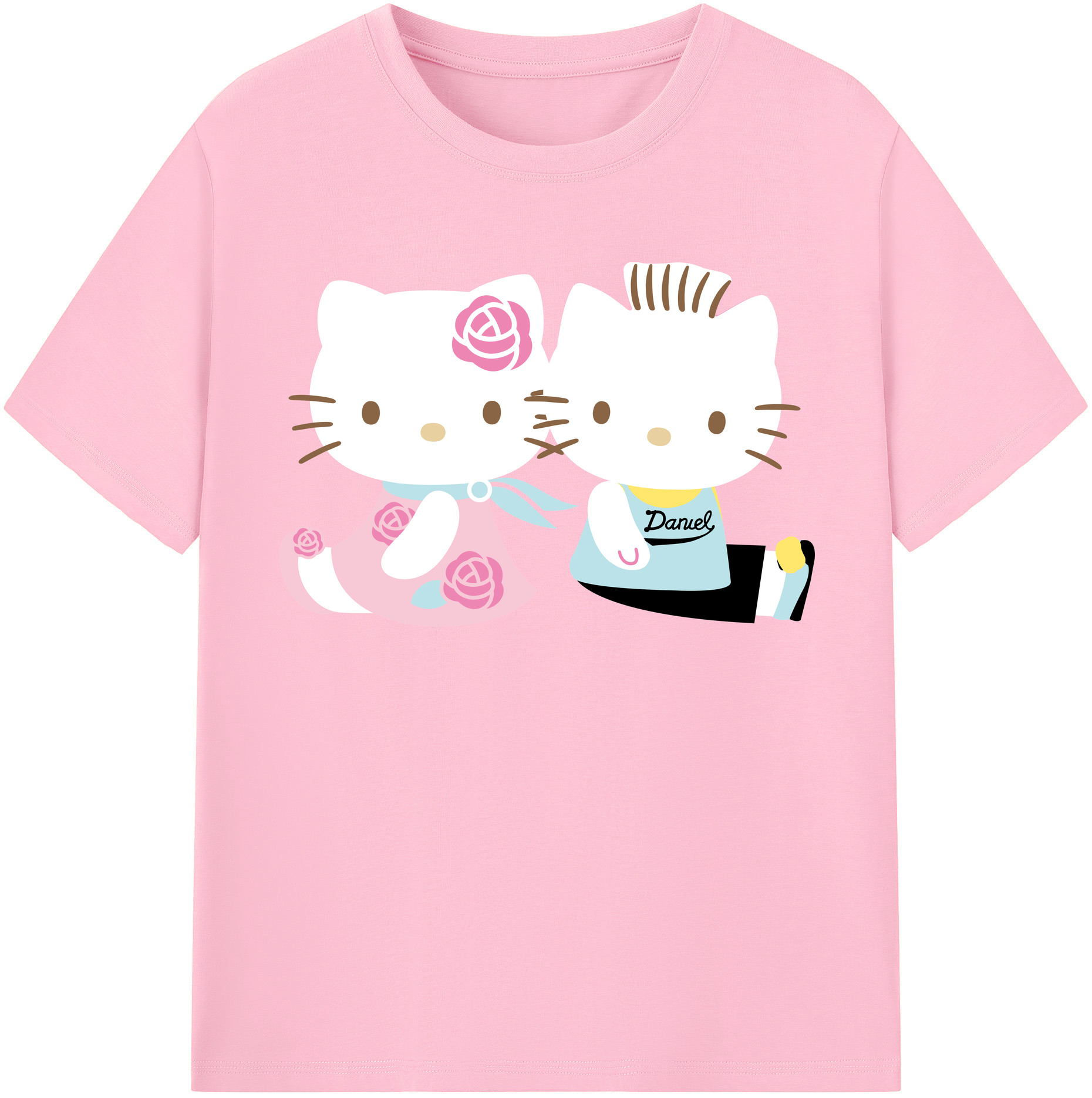 （画像用） Hello Kitty ハローキティ 綿100％半袖Tシャツ（フロントプリント）