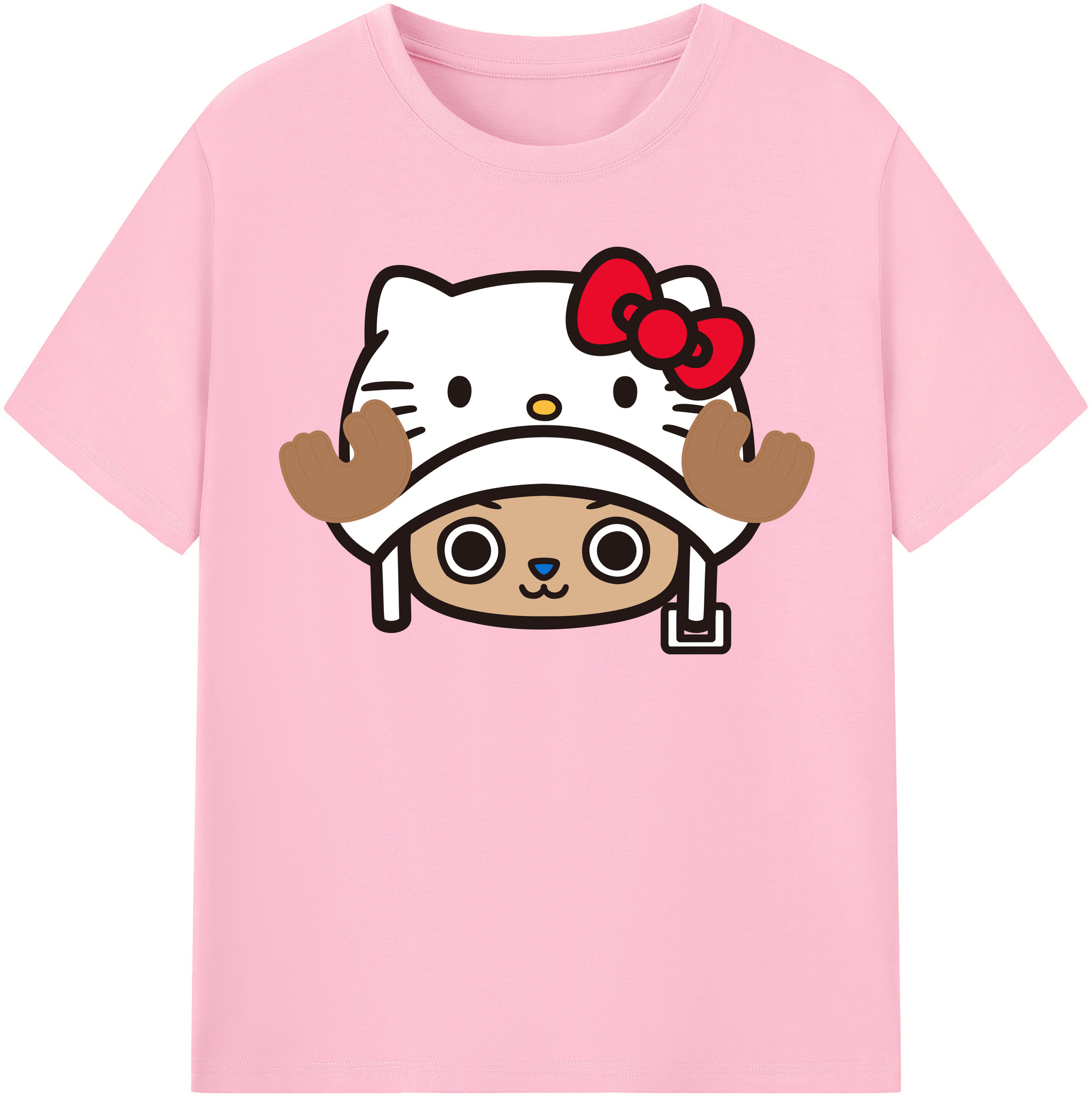 （画像用） Hello Kitty ハローキティ 綿100％半袖Tシャツ（フロントプリント）
