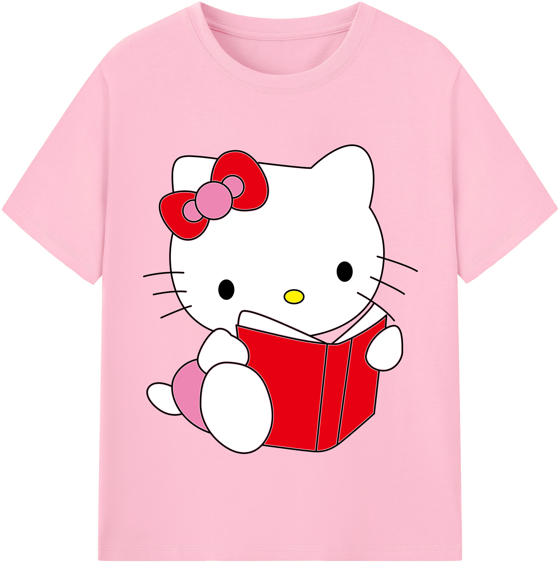（画像用） Hello Kitty ハローキティ 綿100％半袖Tシャツ（フロントプリント）