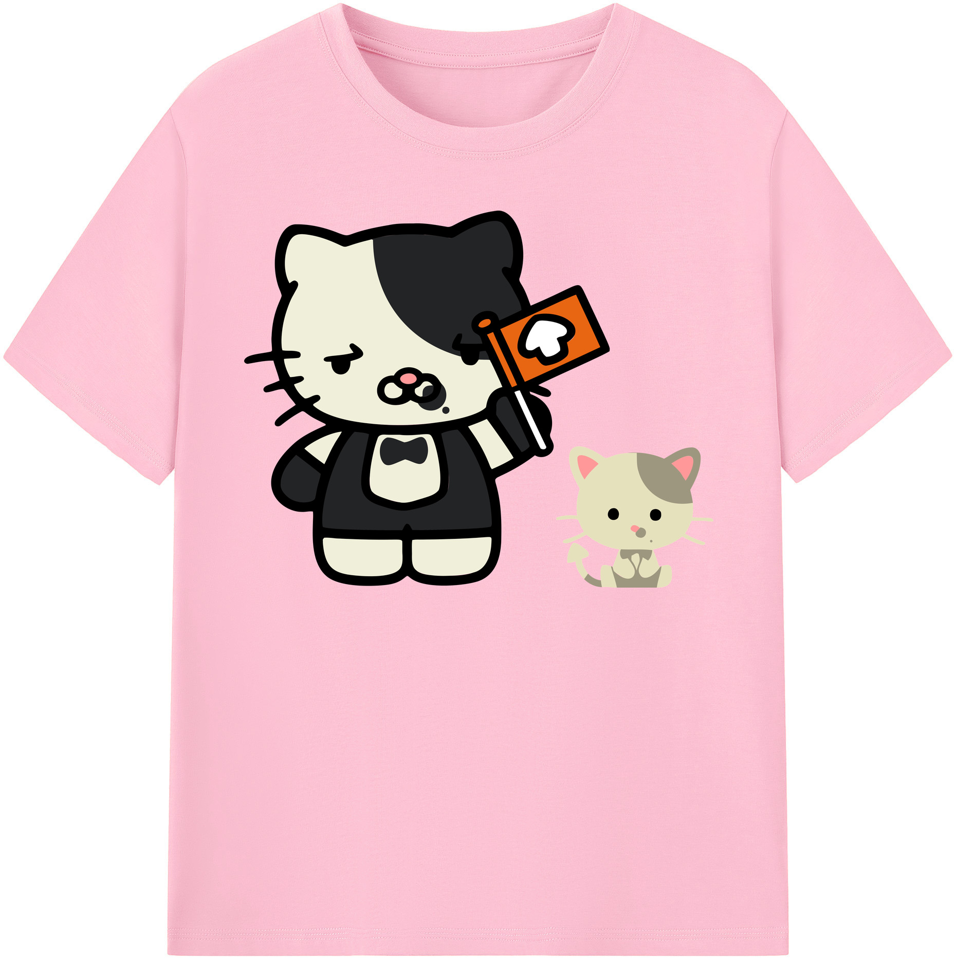 （画像用） Hello Kitty ハローキティ 綿100％半袖Tシャツ（フロントプリント）